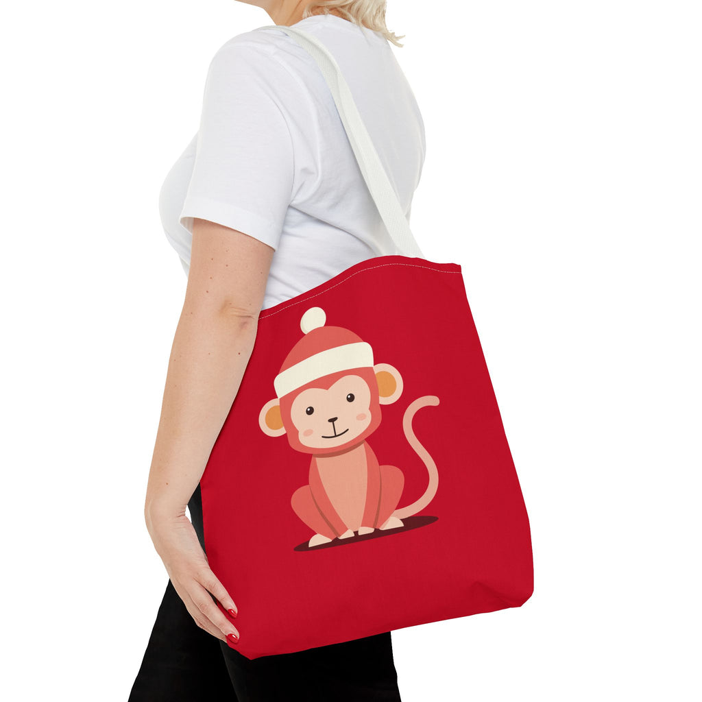 Cute Monkey Tote Bag for Kids, Christmas Gift, Reusable Shopping Bag, Fun Animal Design, Cute Holiday Accessory