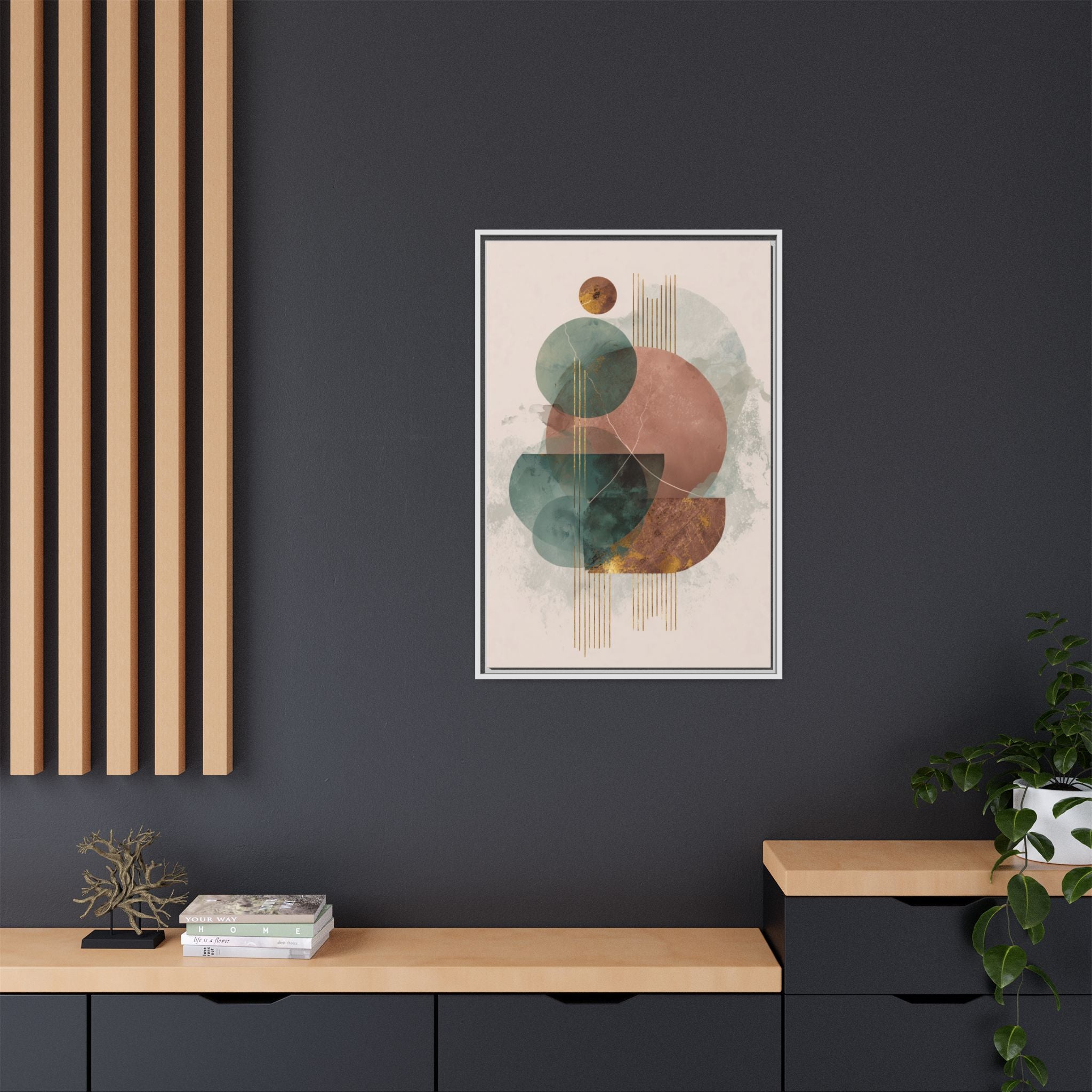 Translucent Geometries: Abstract Circles, Mid-Century Minimalism, Watercolor Layers   |   Custom Orders Accepted