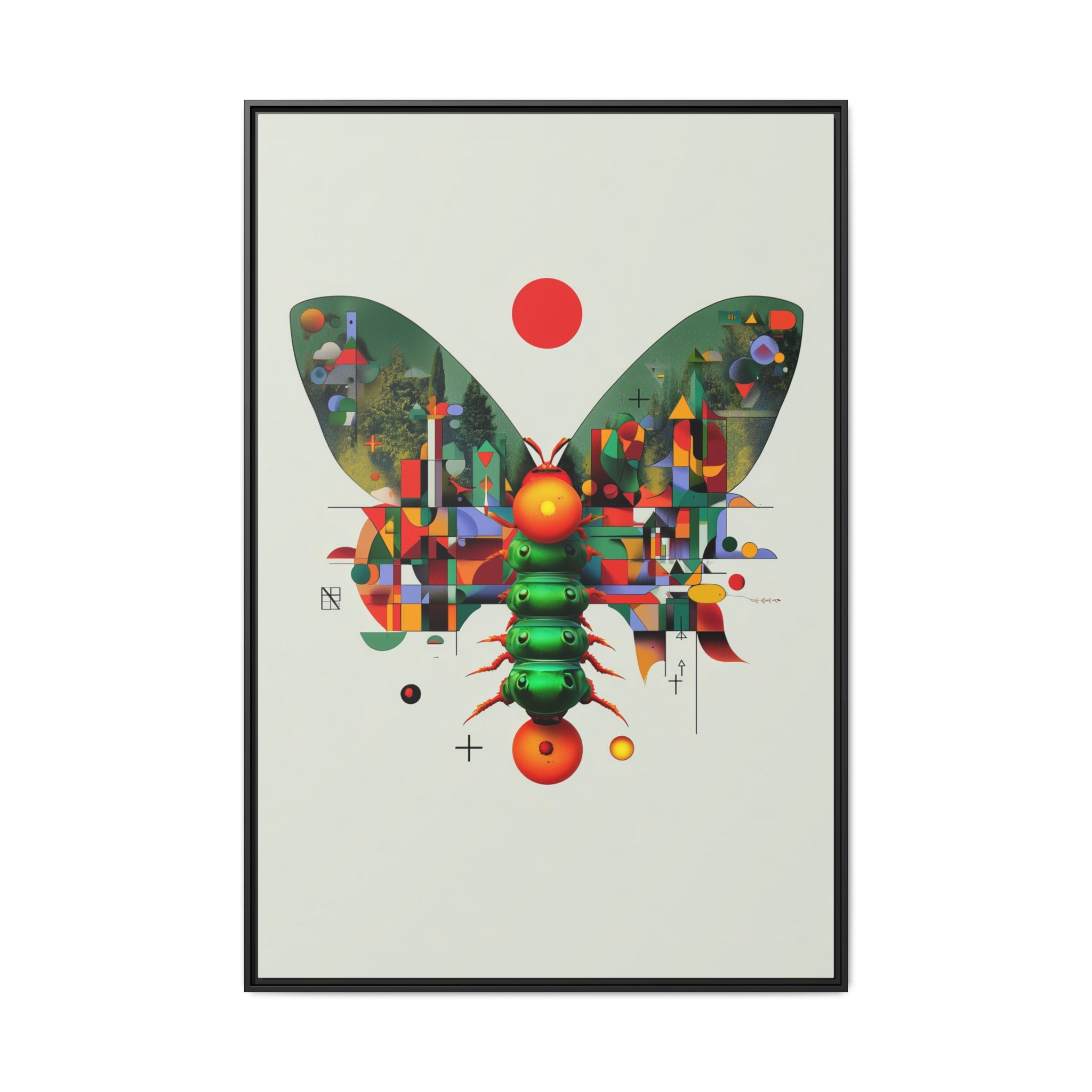 Digital Butterfly Framed Print, Cubist Architectural Abstraction   |  Personalized & Custom Orders Available