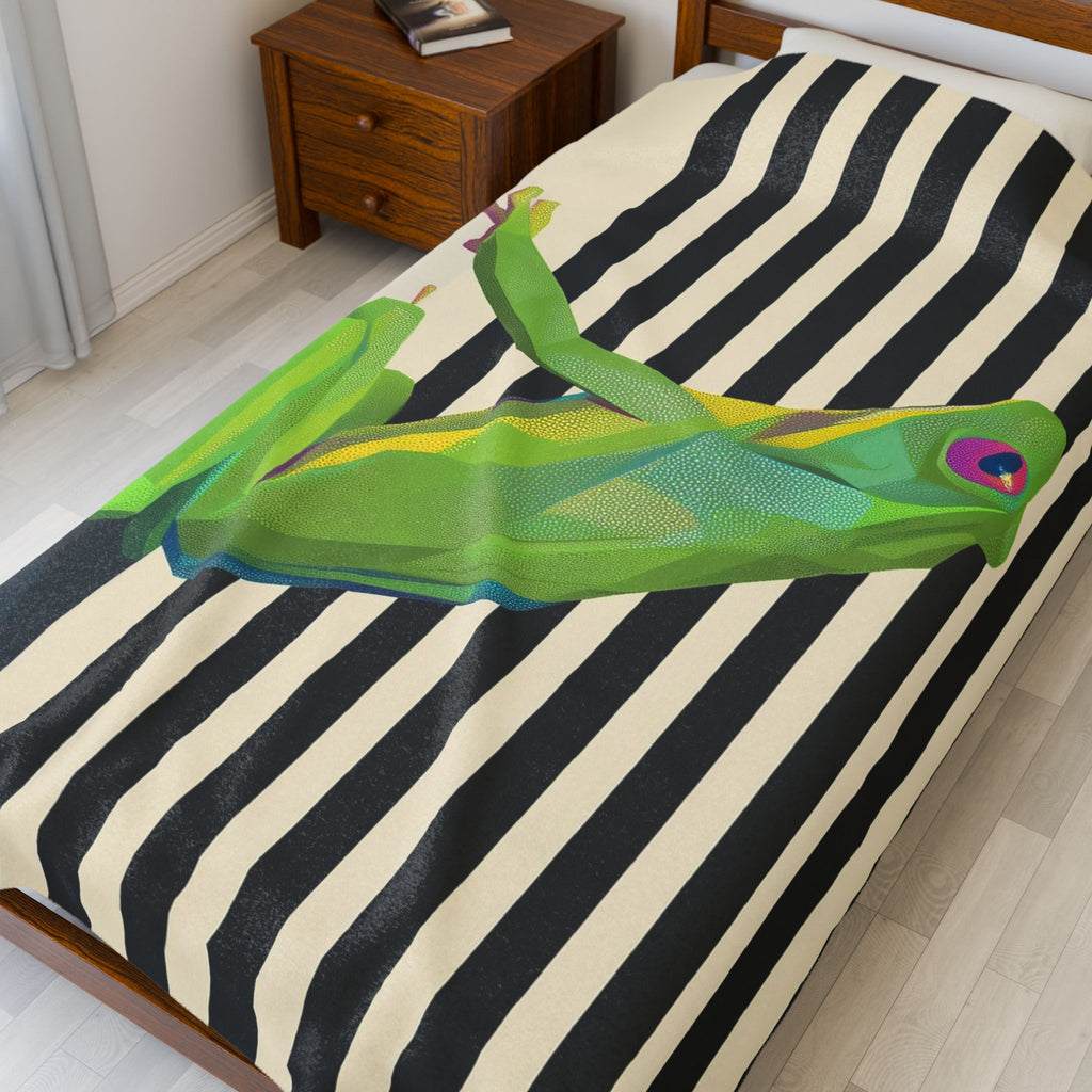 Emerald Amphibian: Gradient Frog Illustration, Modern Graphic Art   |    Custom Orders Available