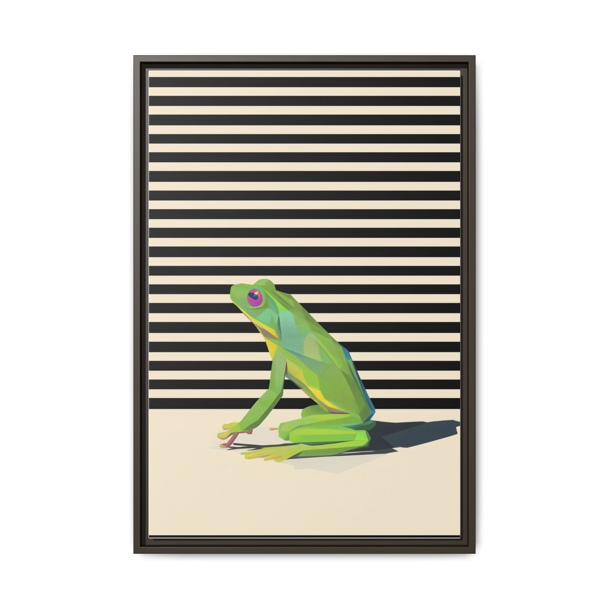 Geometric Frog Persona: Modern Wildlife Illustration, Vibrant Graphic Design   |  Personalized & Custom Orders Available