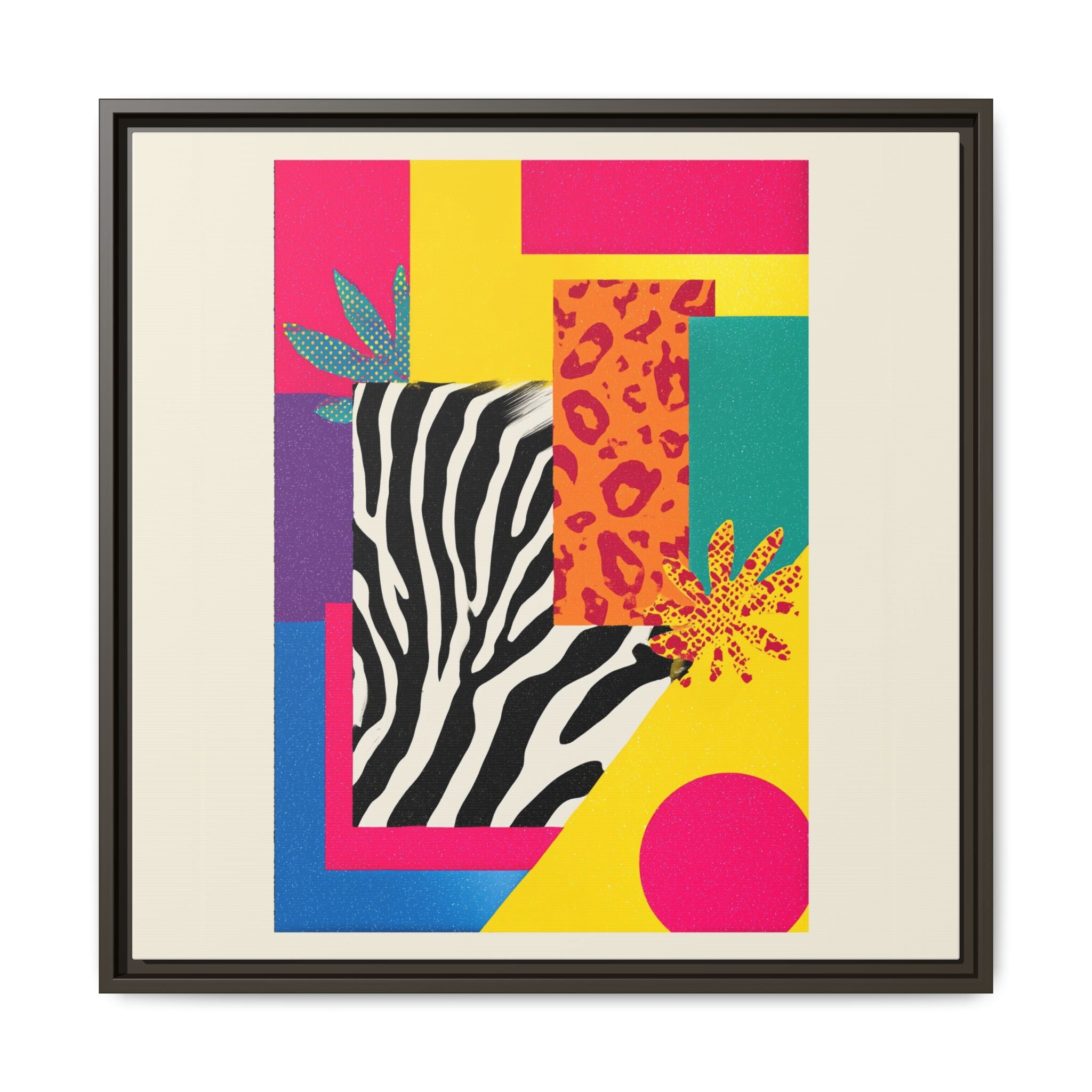 Zebra Stripes & Leopard Spots: 80s Pop Art Design, Memphis Style Graphic, Geometric Color Block Pattern   |   Custom Orders Accepted