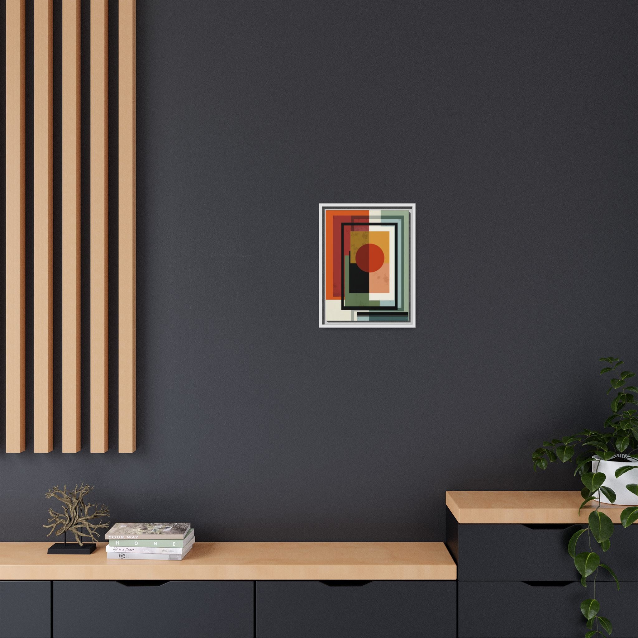 Geometric Harmonies: Mid-Century Modern Composition, Constructivist Inspiration, Abstract Rectangular Interplay   |   Custom Orders Accepted