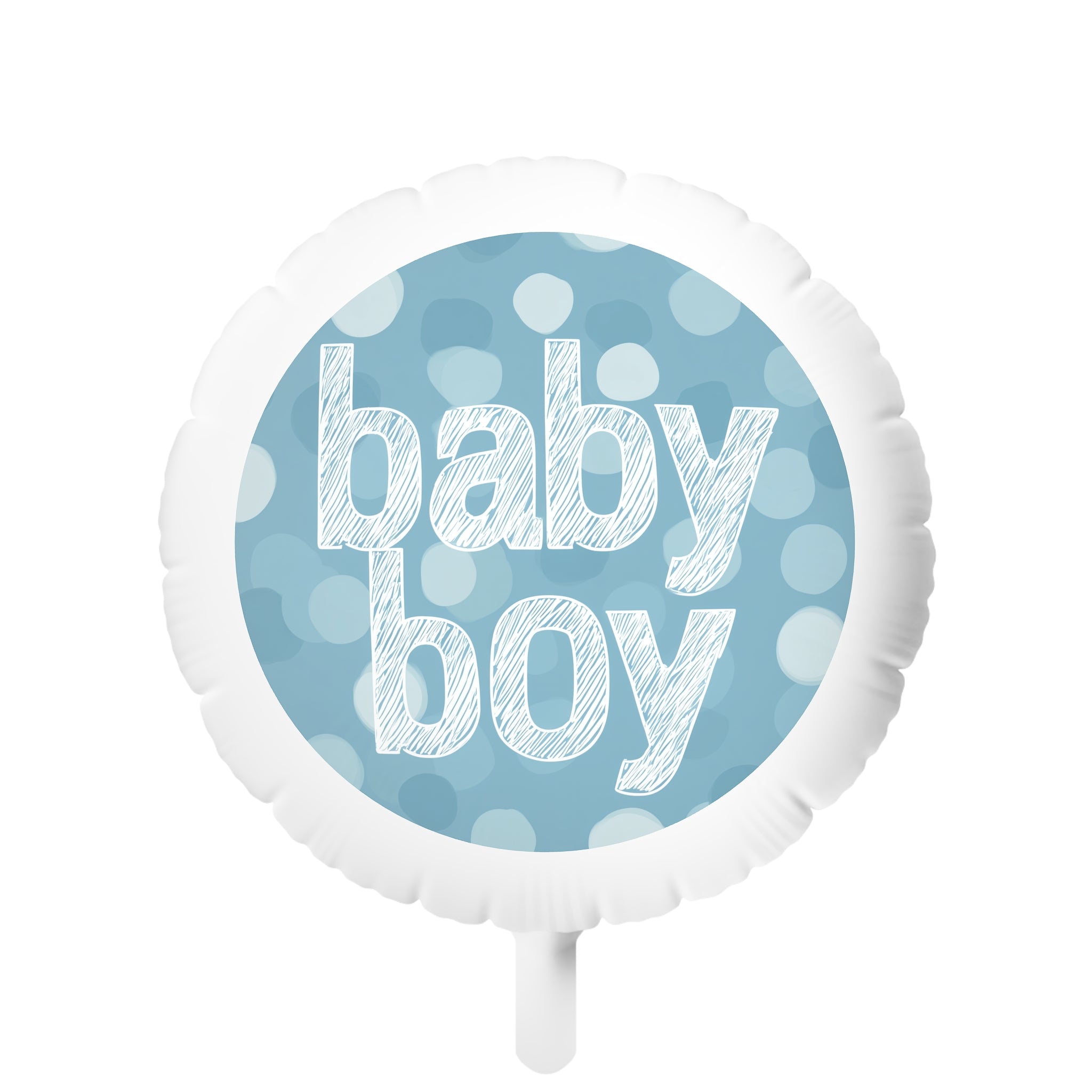 Baby Boy Mylar Helium Balloon – Blue Polka Dot Shower & Newborn Celebration