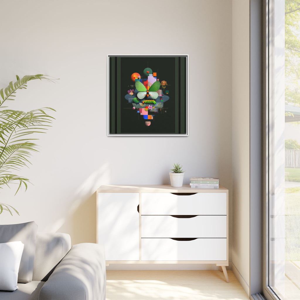 Metamorphosis Geometry Framed Print : Digital Nature Synthesis, Butterfly Abstraction   |  Personalized & Custom Orders Available