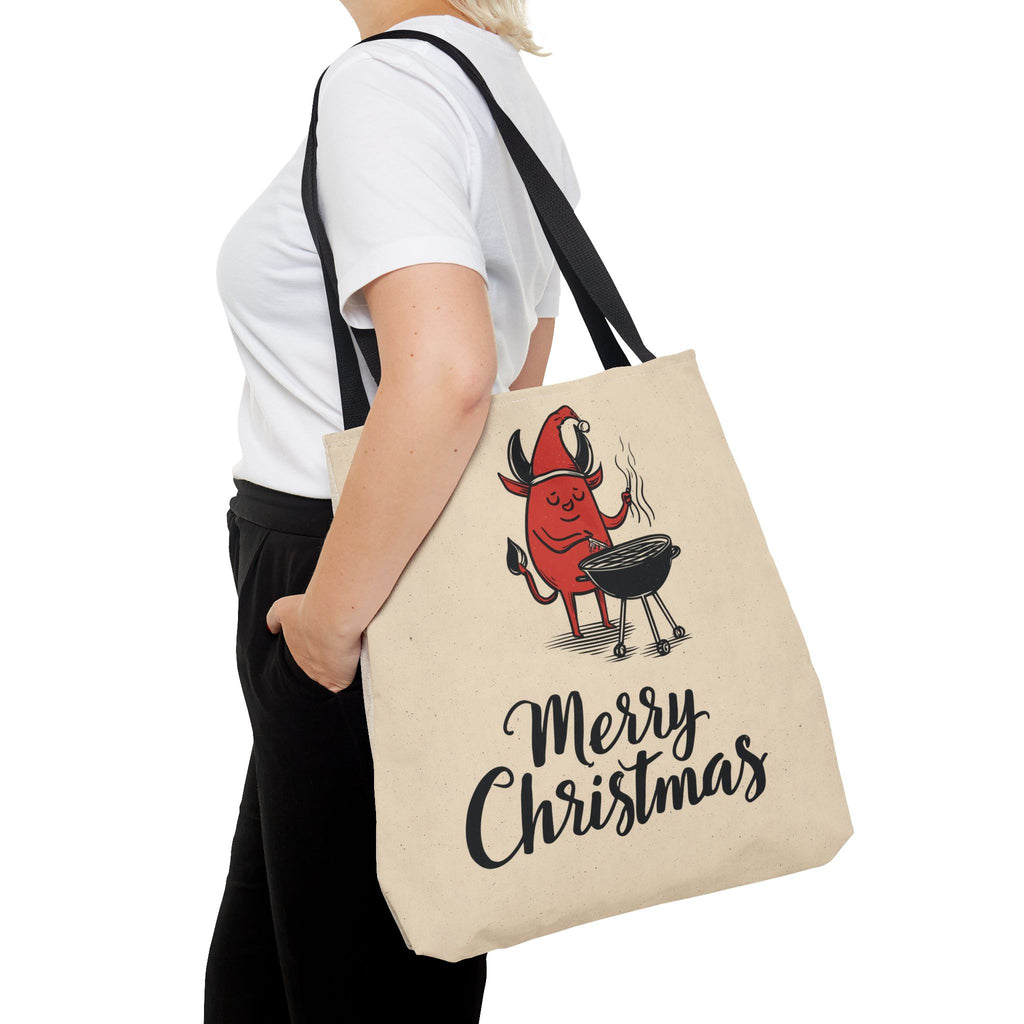 Naughty Santa , Secret Santa, Devil Theme, Devil Themed Art Tote Bag (AOP)