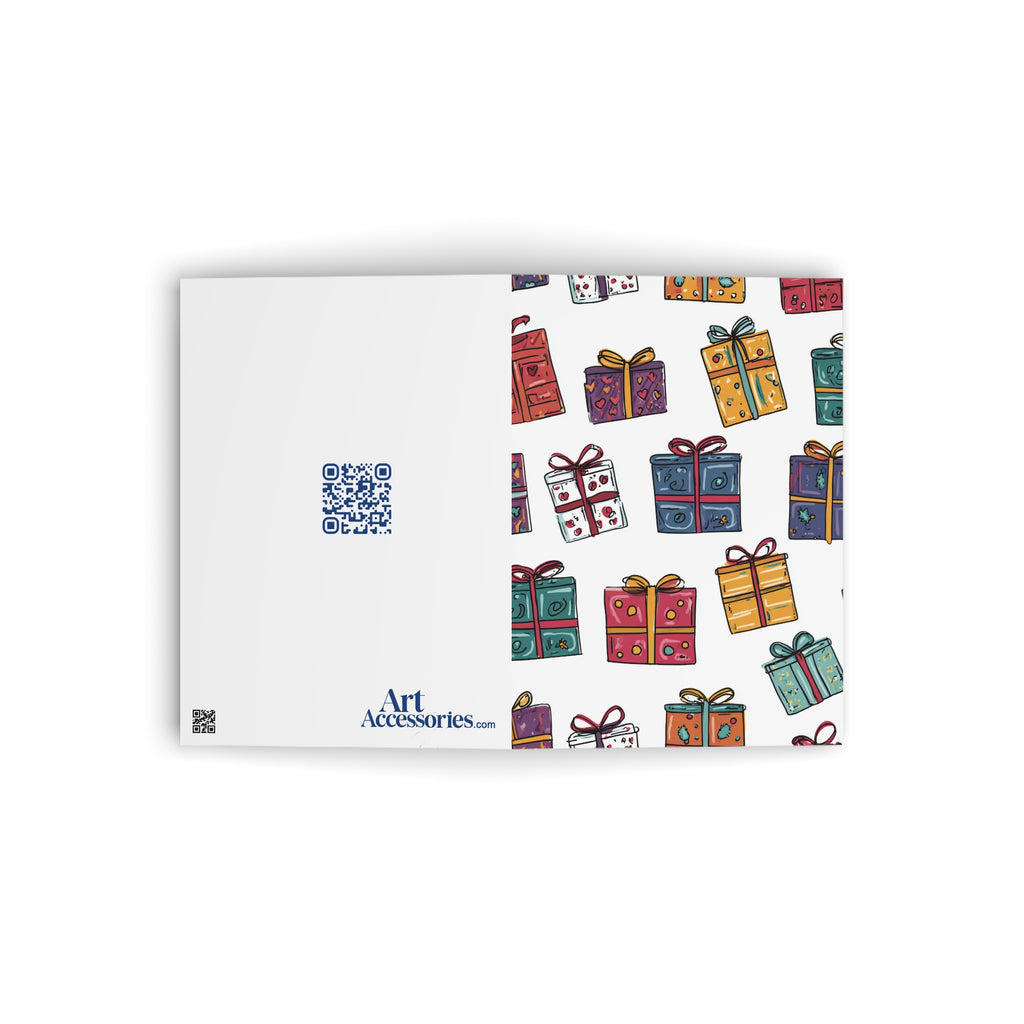 Christmas Greeting Cards with Cute Gifts, Festive Holiday Card, Merry Christmas Cards, Adorable Yuletide Greetings, Seasonal Greeting [...]