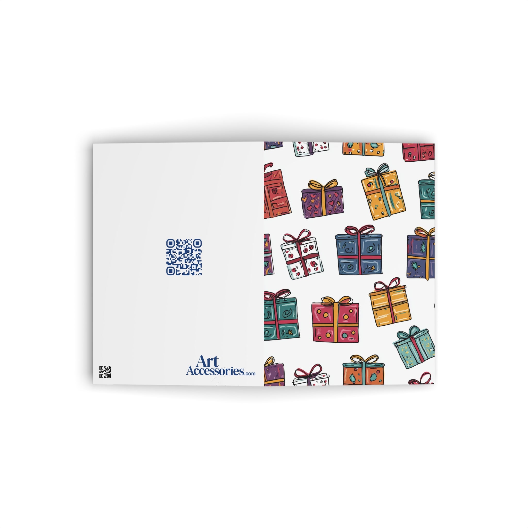 Christmas Greeting Cards with Cute Gifts, Festive Holiday Card, Merry Christmas Cards, Adorable Yuletide Greetings, Seasonal Greeting [...]