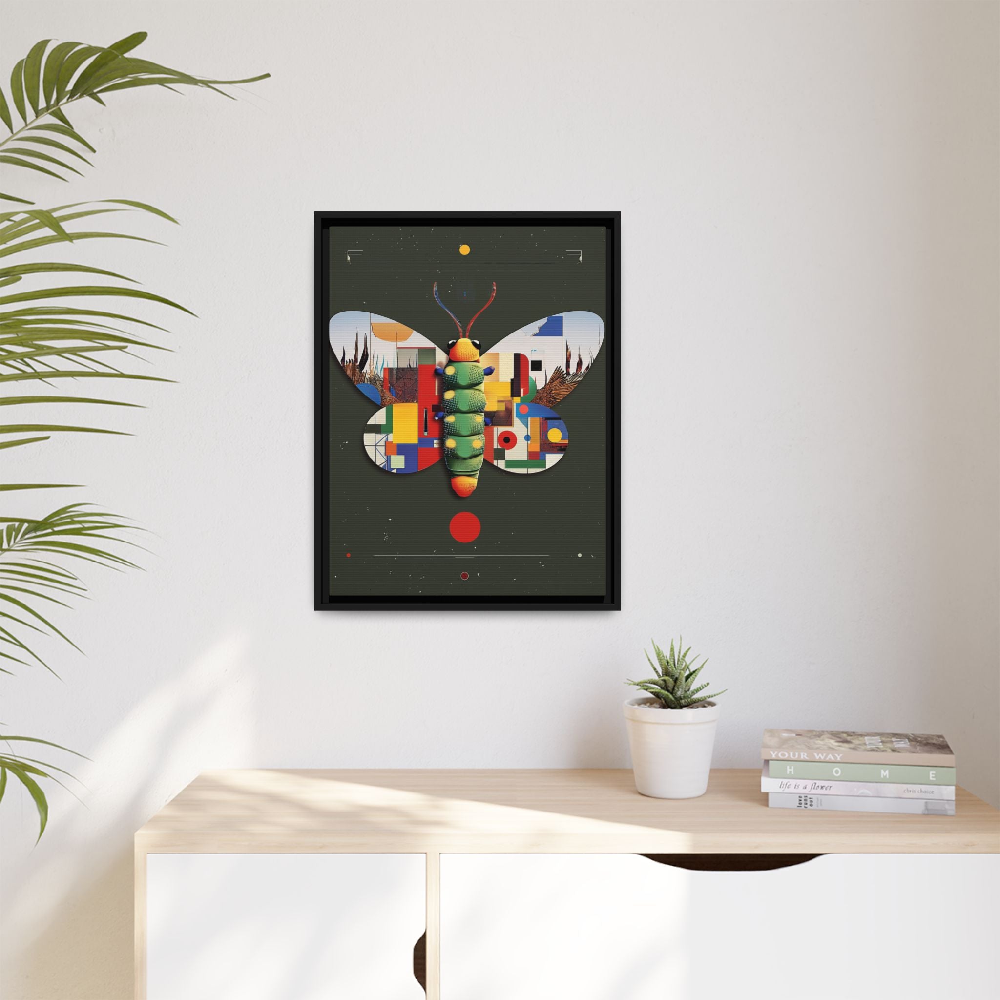 Geometric Butterfly: Bauhaus Digital Mosaic, Technological Nature Composition   |    Custom Orders Available