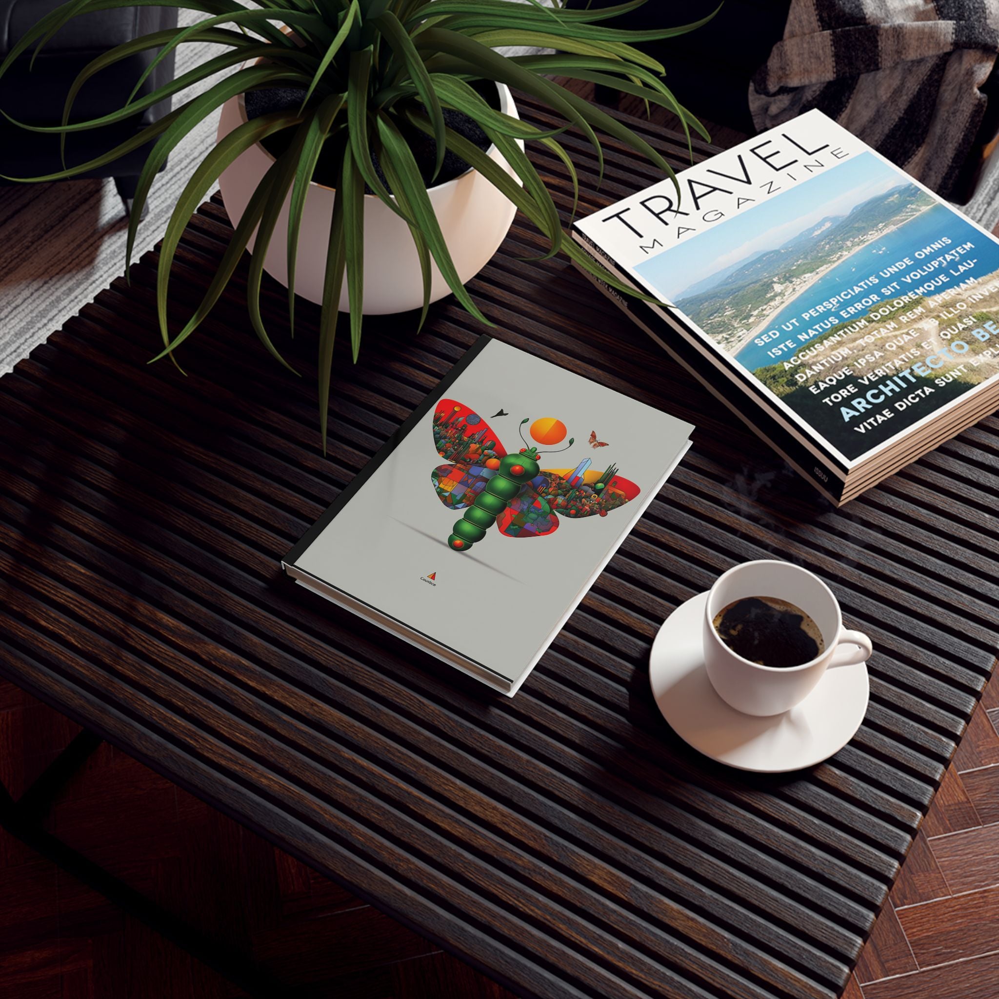 Personalized Geometric Butterfly Journal: Digital Mosaic Insect Design Personalized Journal   |    Custom Orders Accepted