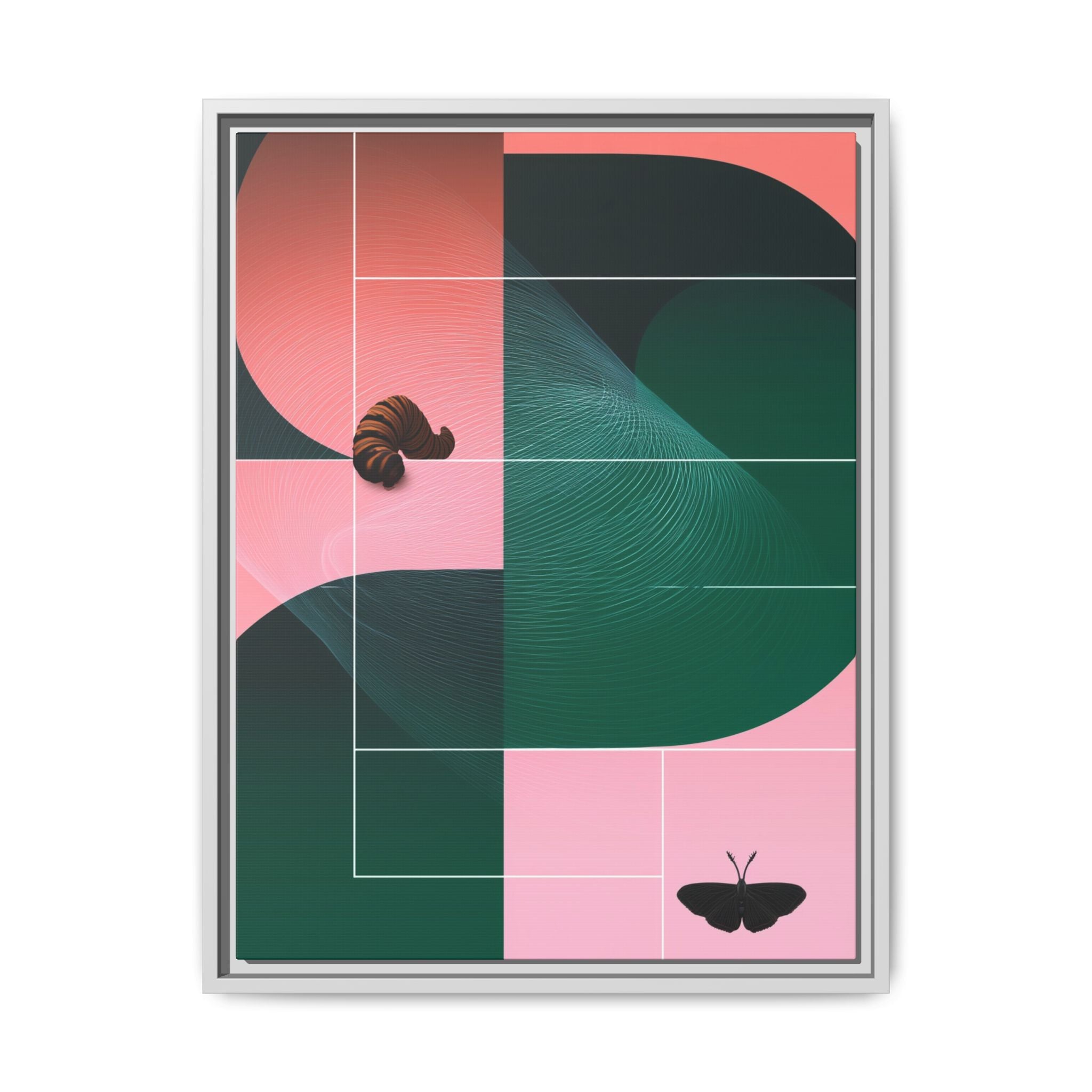 Metamorphic Geometric Framed Print : Abstract Graphic Design, Contemporary Digital Art Composition   |  Custom Orders Available