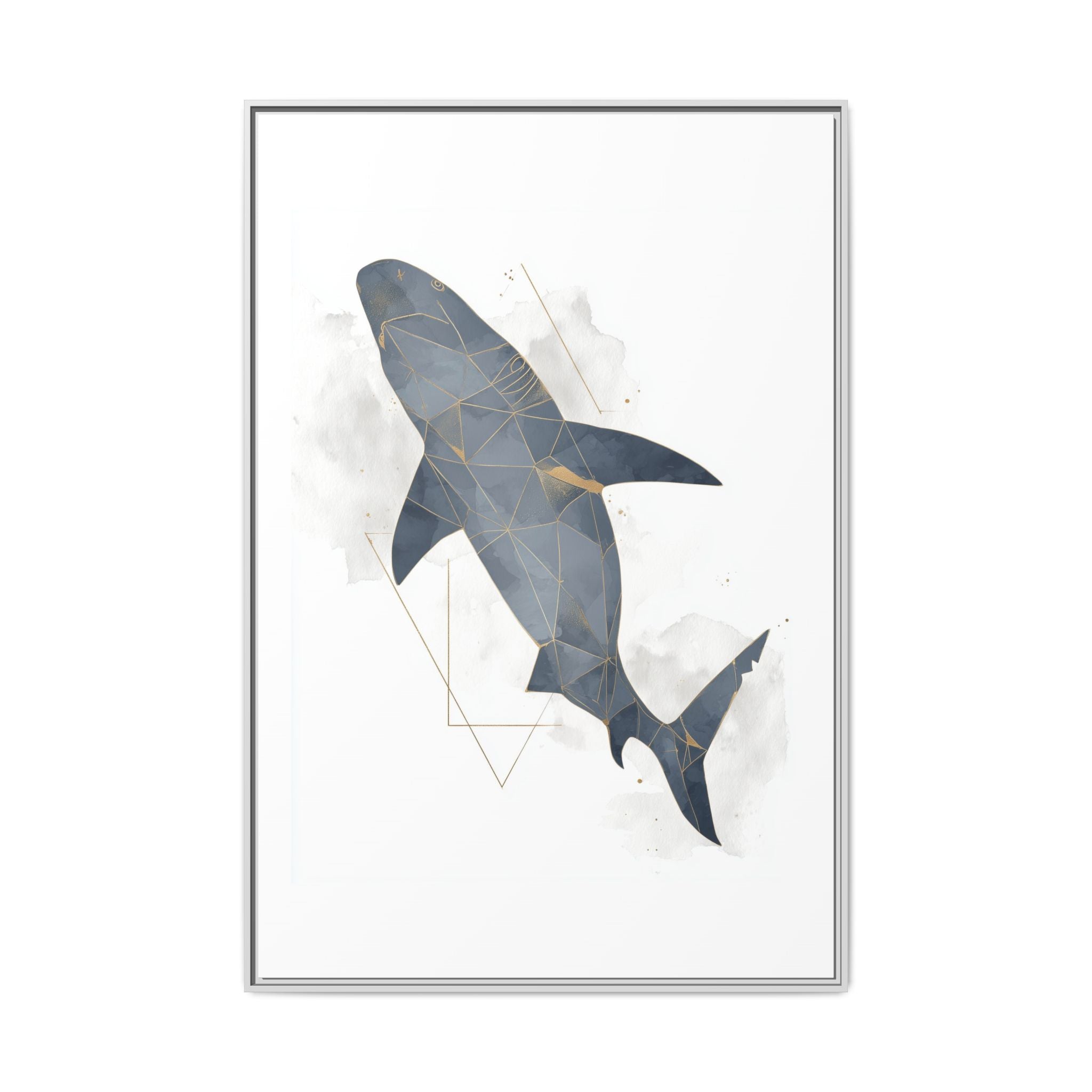 Aquatic Geometry: Shark Polygon Abstraction, Oceanic Digital Art   |  Personalized & Custom Orders Available