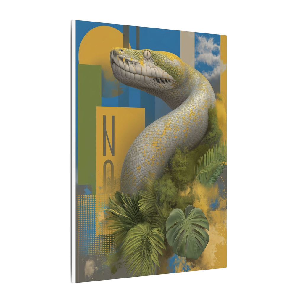 Serpent Sovereignty: Digital Wildlife Illustration, Geometric Botanical Landscape   |    Custom Orders Available