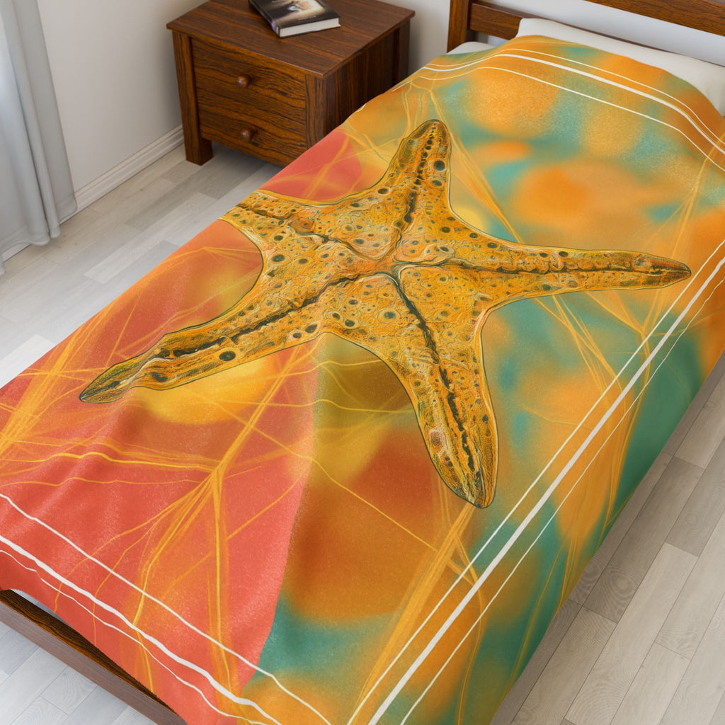 Golden Starfish: Marine Biology in Abstract, Digital Art Rendering   |    Custom Orders Available