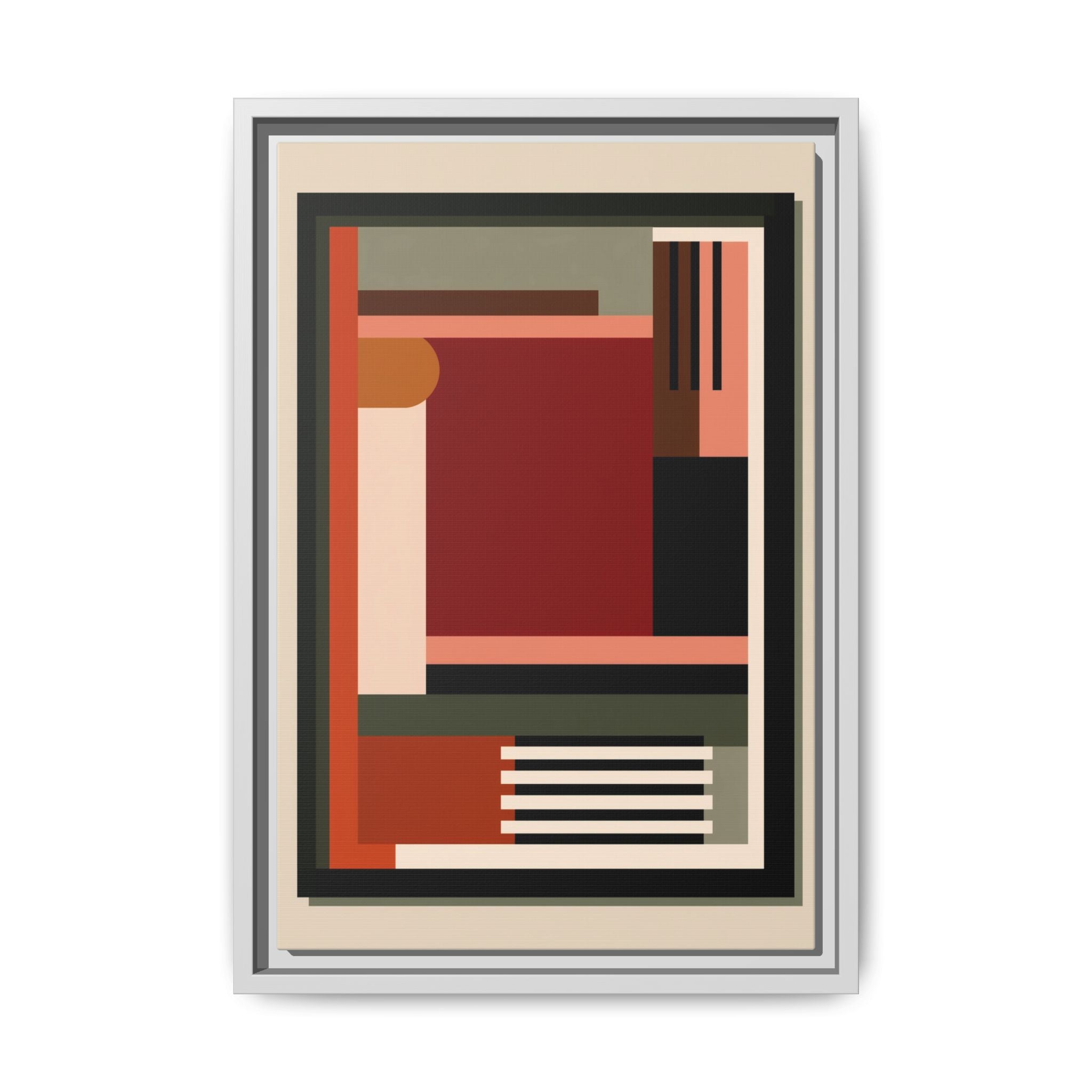 Architectural Geometries: Modern Abstract Composition, Bauhaus-Inspired Design, Geometric Color Blocking   |   Custom Orders Accepted