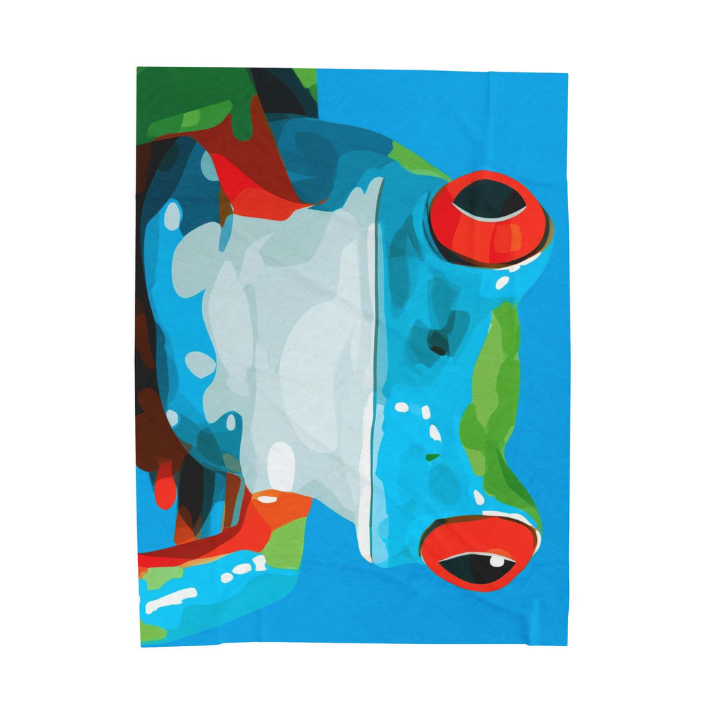 Amphibian Geometry: Vibrant Red-Eyed Tree Frog, Geometric Digital Illustration   |    Custom Orders Available