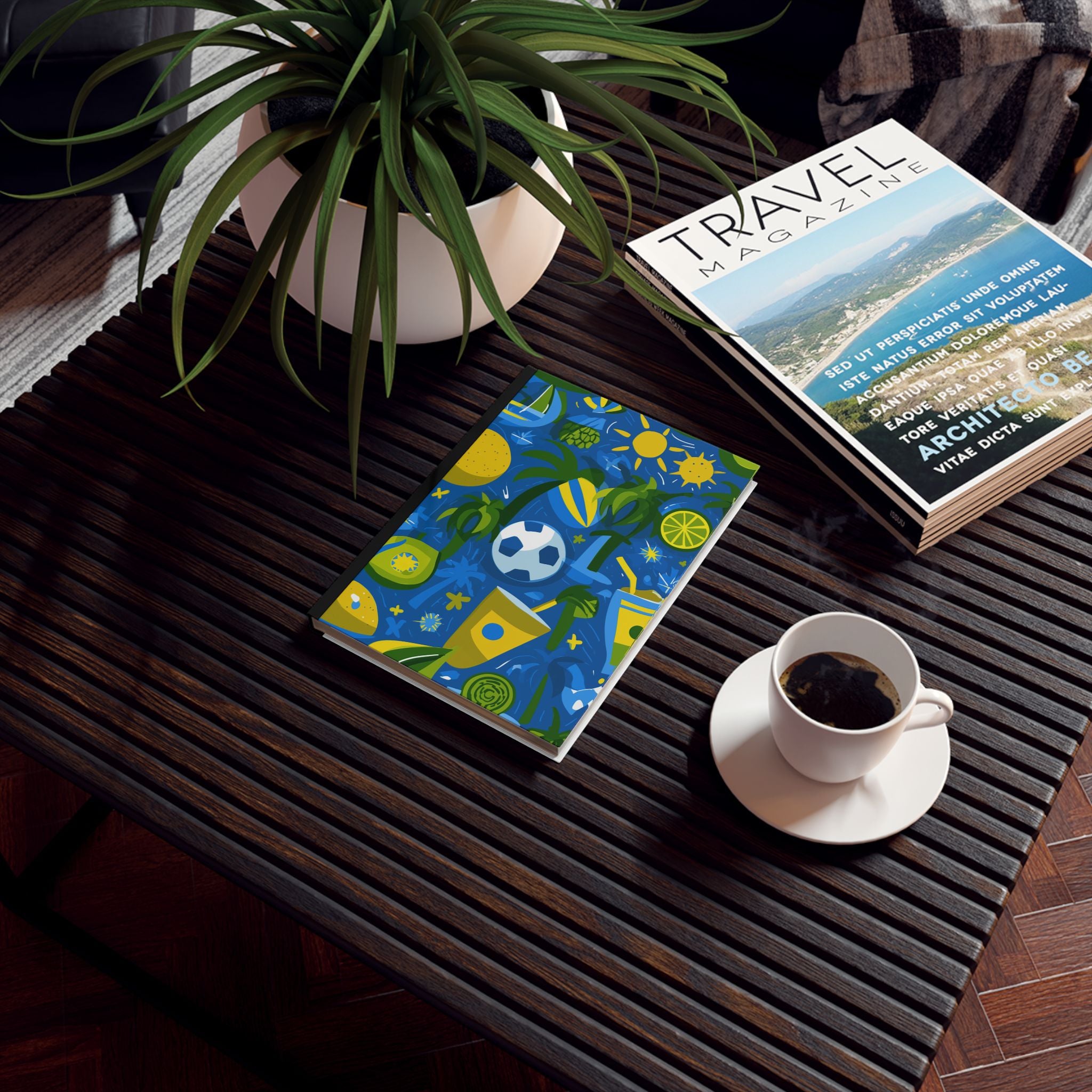 Summer Horizons: Tropical Leisure Landscape, Geometric Beach Vibes, Vibrant Coastal Design | Custom Orders Accepted