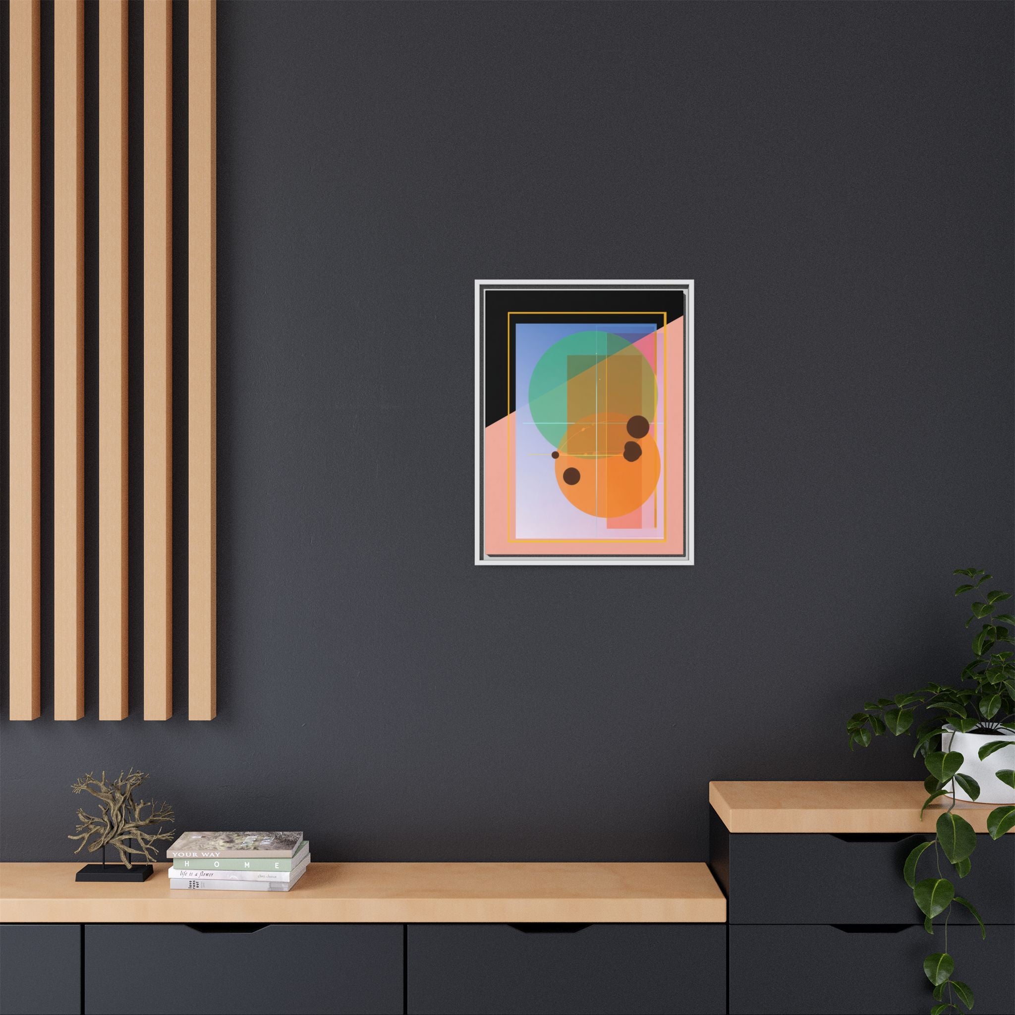 Geometric Harmony: Abstract Composition, Overlapping Shapes, Precision Design   |   Custom Orders Accepted