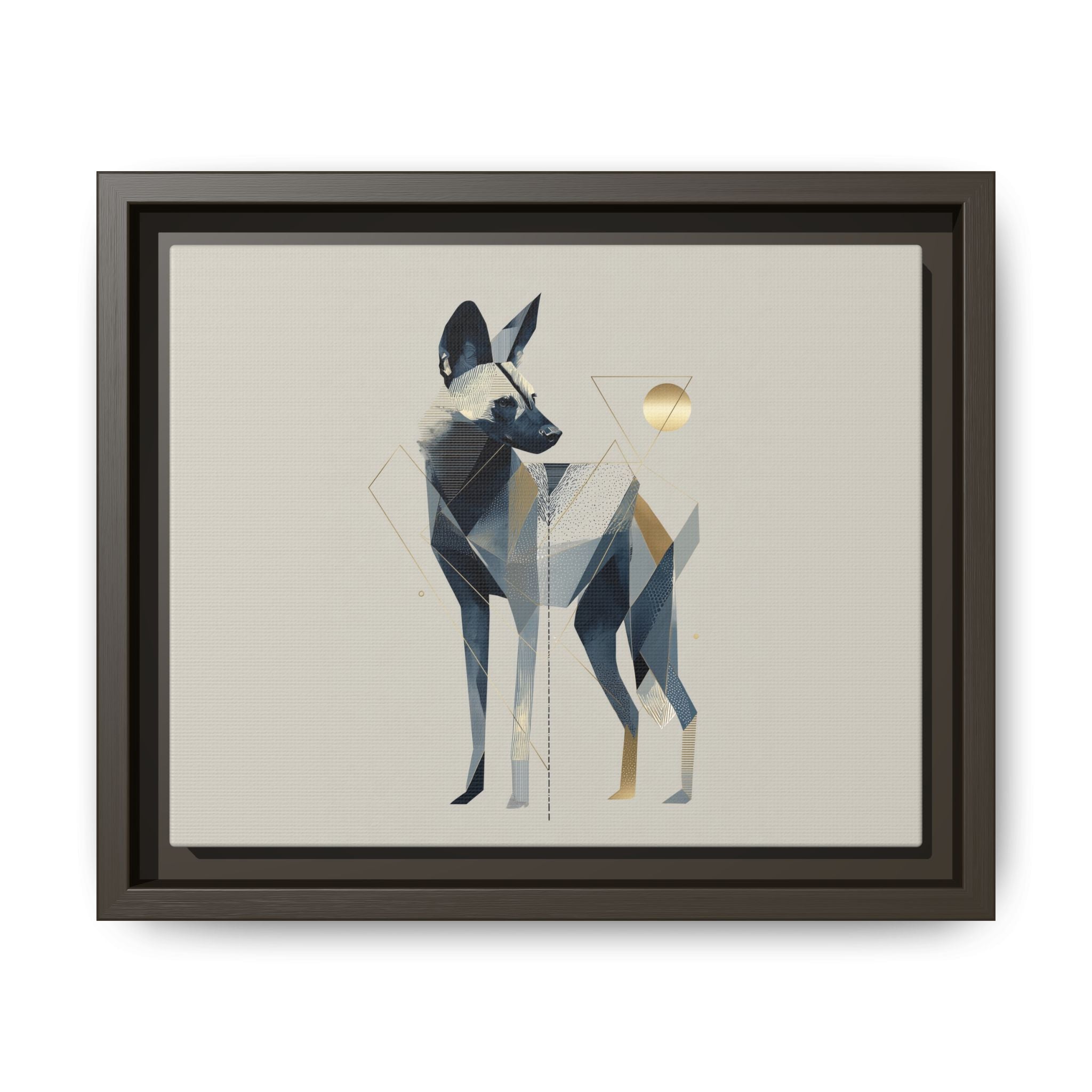 Canine Geometry: Fragmented African Wild Dog Portrait, Modern Graphic Design Study   |  Personalized & Custom Orders Available