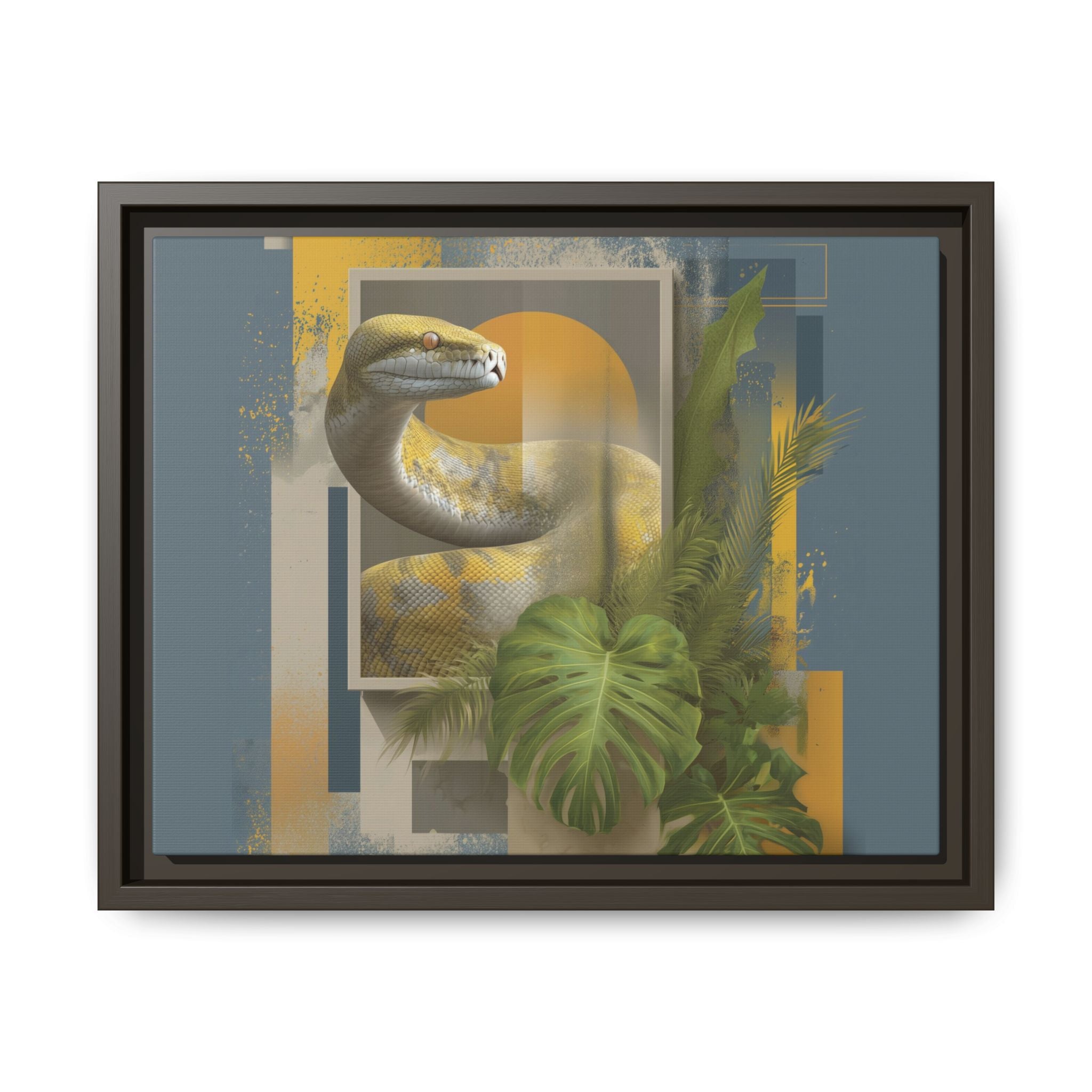 Serpent in Geometrics: Tropical Graphic Design, Modern Nature Illustration   |    Custom Orders Available