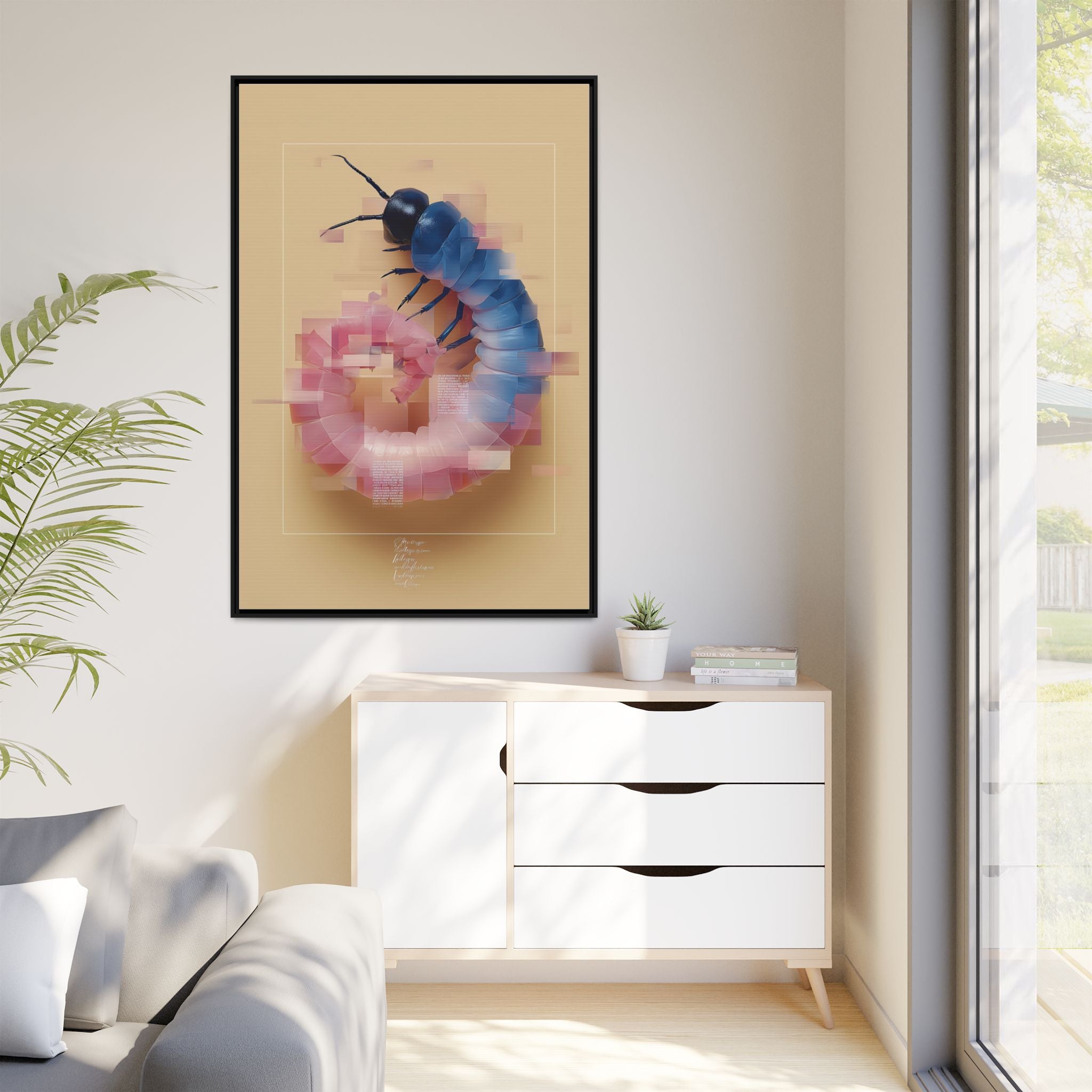 Glitched Symmetry: Digital Insect Mosaic, Pixelated Fragmentation   |    Custom Orders Available