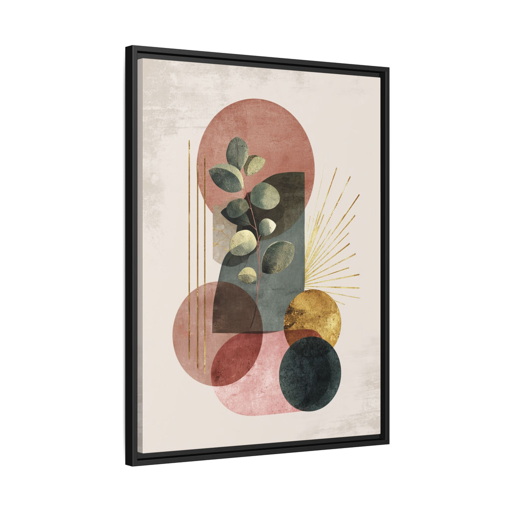 Botanical Geometric Symphony: Eucalyptus Harmony, Metallic Intersections, Modern Earth Tones   |   Custom Orders Accepted