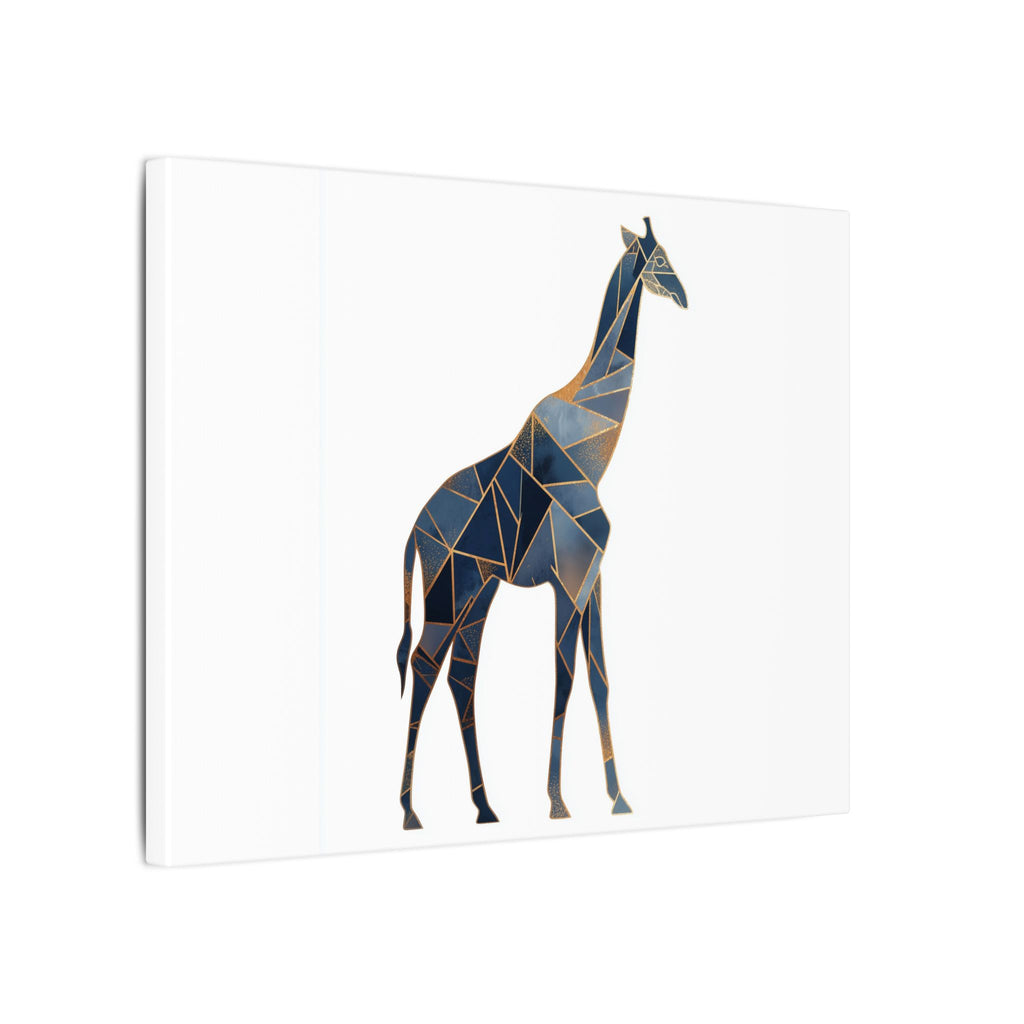 Geometric Giraffe: Low Poly Wildlife Art, Blue Polygon Design, Modern Abstract Animal Portrait   |  Personalized & Custom Orders Available
