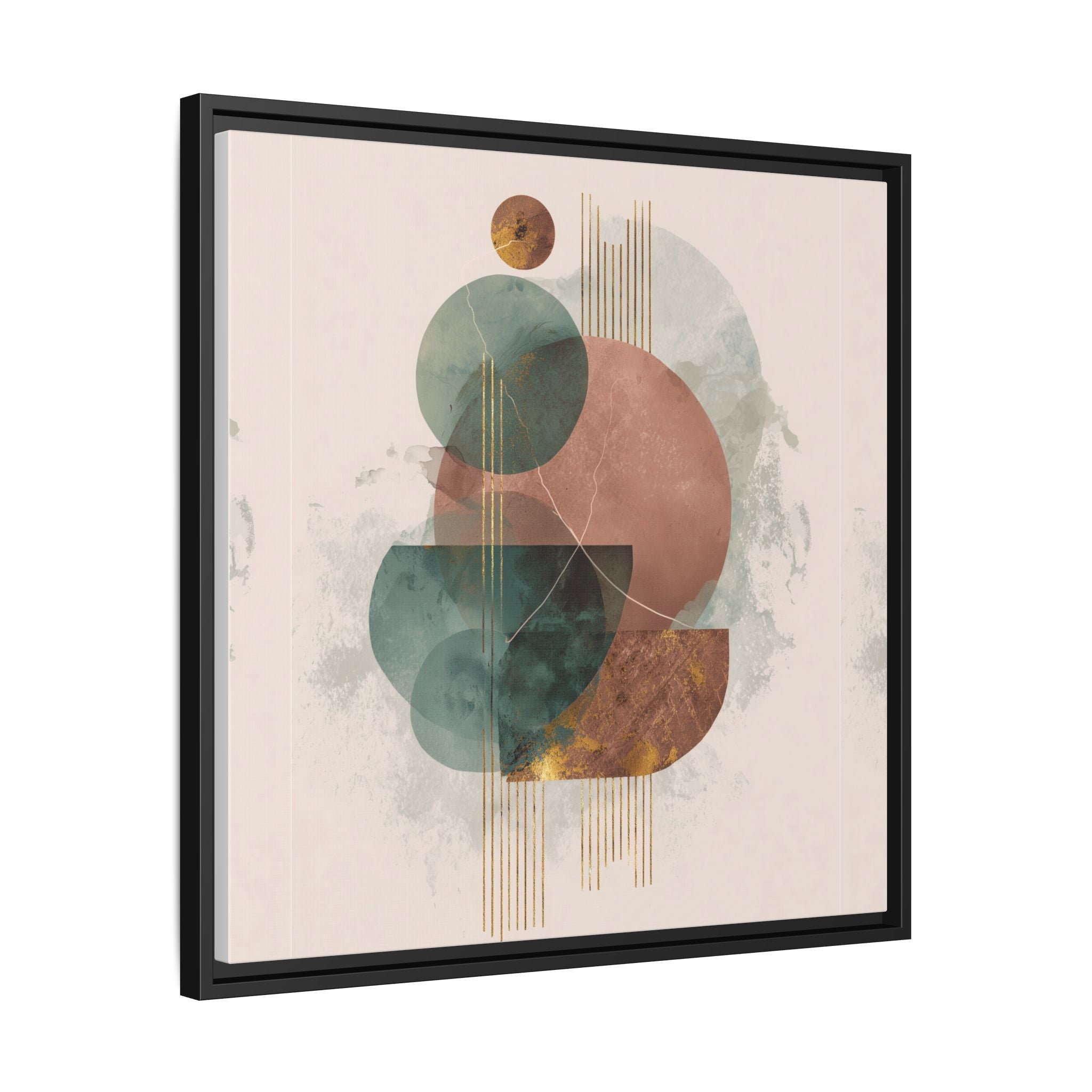 Translucent Geometries: Abstract Circles, Mid-Century Minimalism, Watercolor Layers   |   Custom Orders Accepted