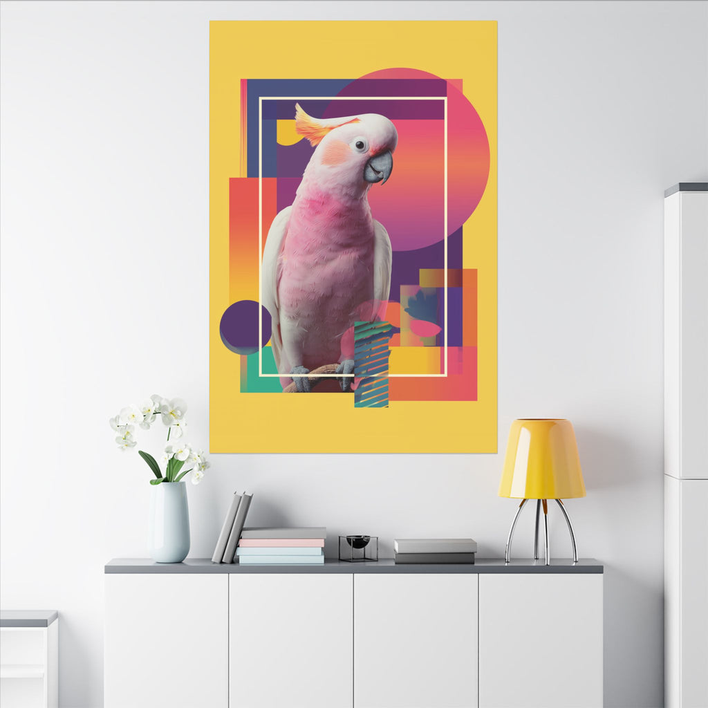 Geometric Cockatoo: Pop Art Wildlife Portrait, Modern Graphic Design Illustration   |    Custom Orders Available