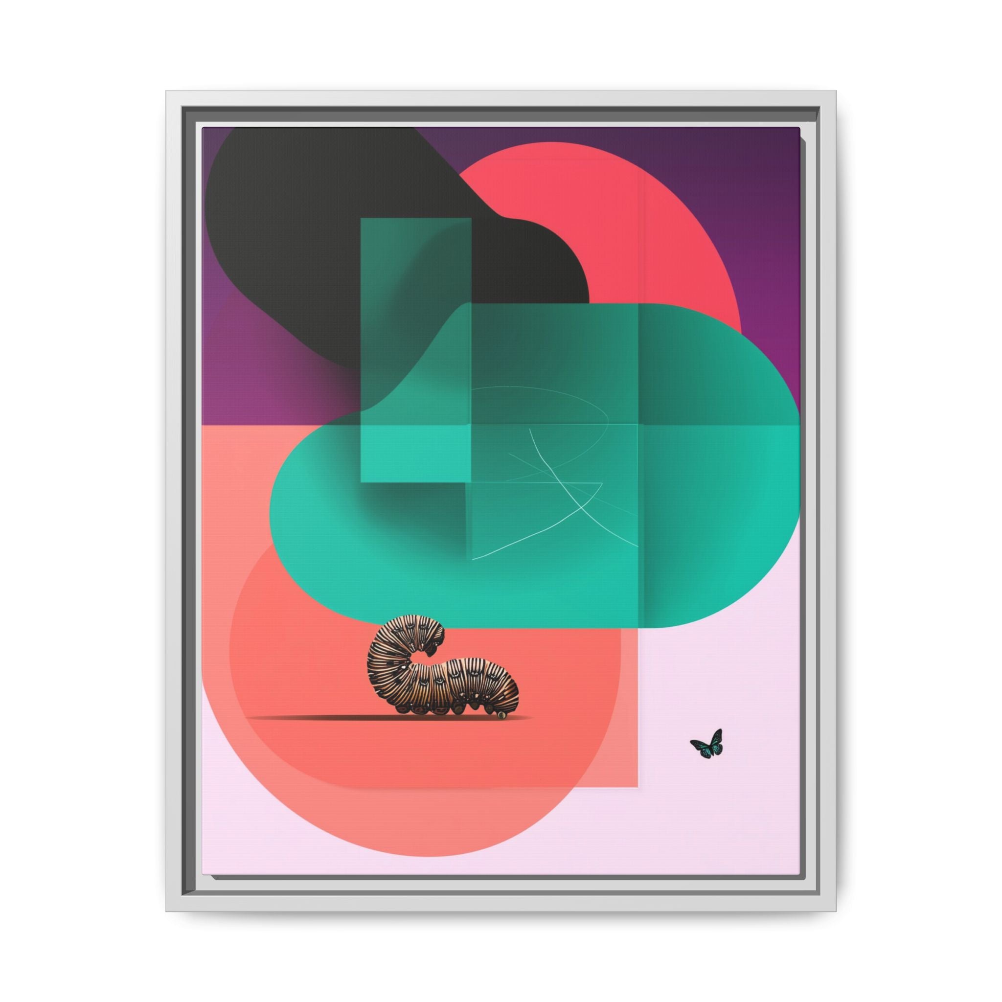 Metamorphosis of Color: Geometric Abstract Butterfly Design, Translucent Shapes Composition   |    Custom Orders Available