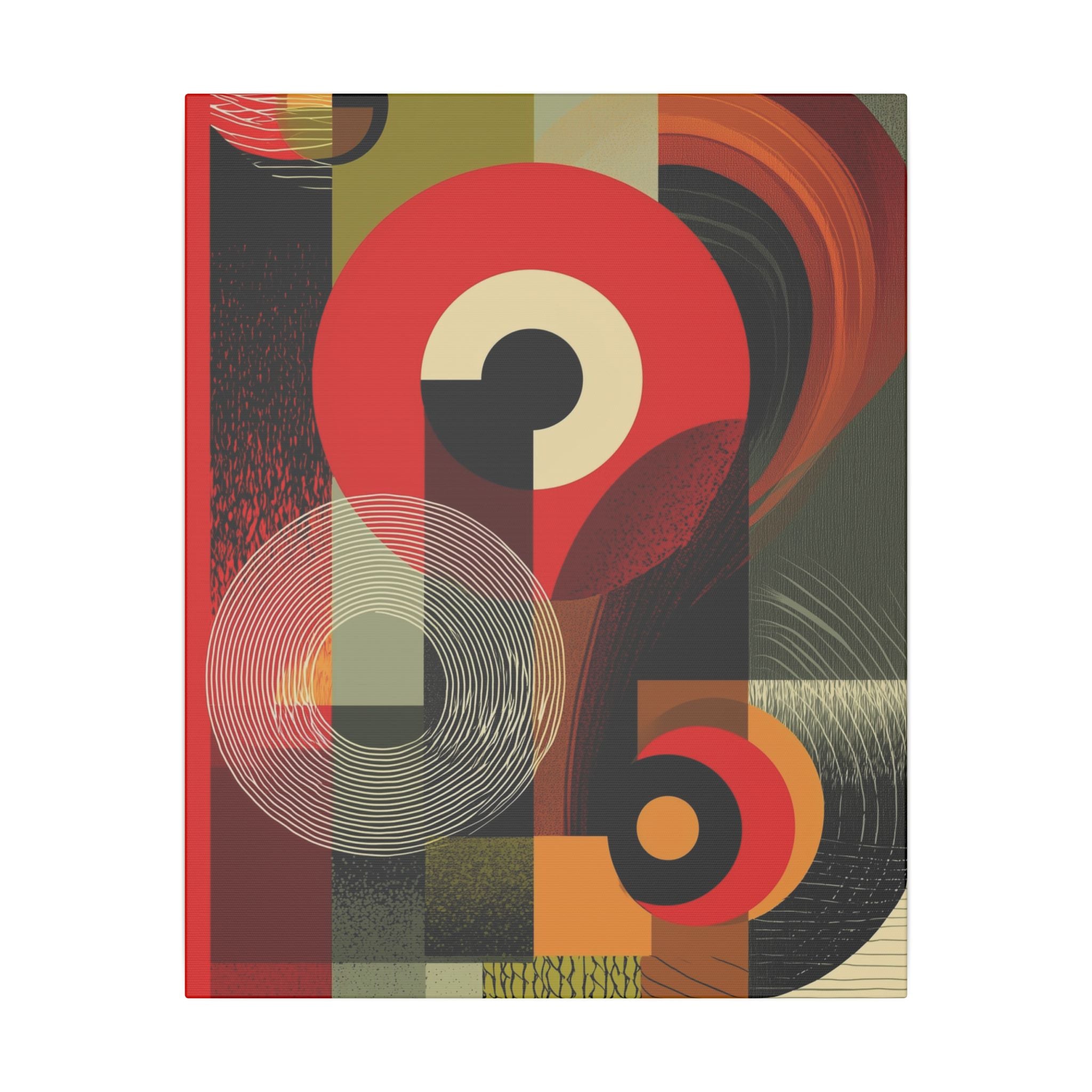 Geometric Convergence: Mid-Century Modern Abstract, Constructivist Design Principles, Bold Chromatic Composition   |   Custom Orders