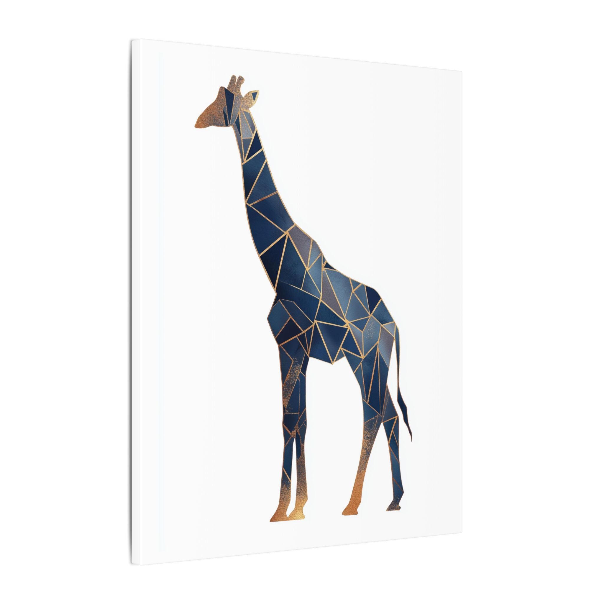 Fractured Geometry: Giraffe in Blue, Mosaic Triangulation, Modern Wildlife Art   |  Personalized & Custom Orders Available