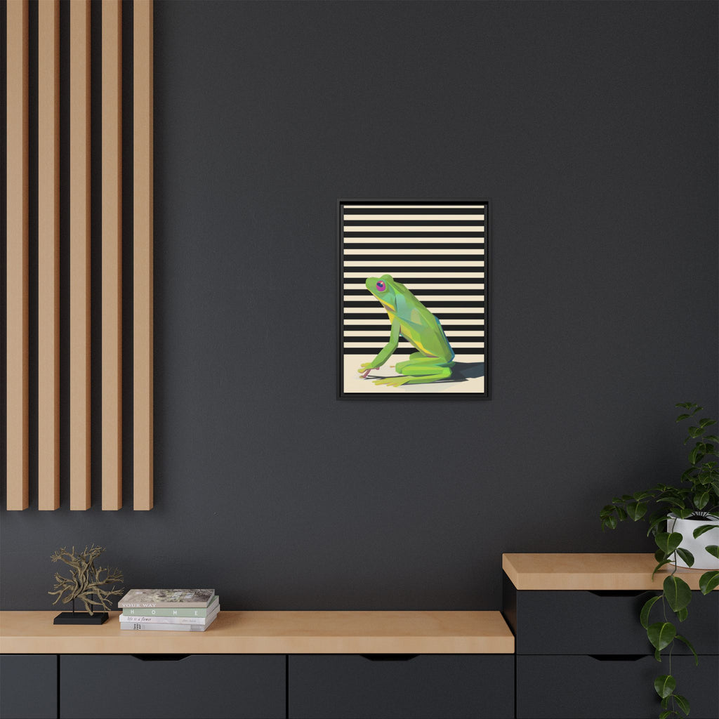 Geometric Frog: Minimalist Animal Portrait, Modern Graphic Design   |    Custom Orders Available