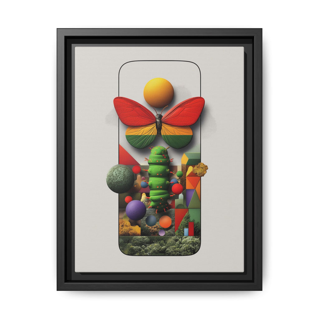 Metamorphosis Framed Print : Geometric Nature Transformation, Vibrant Butterfly Composition   |  Personalized & Custom Orders Available