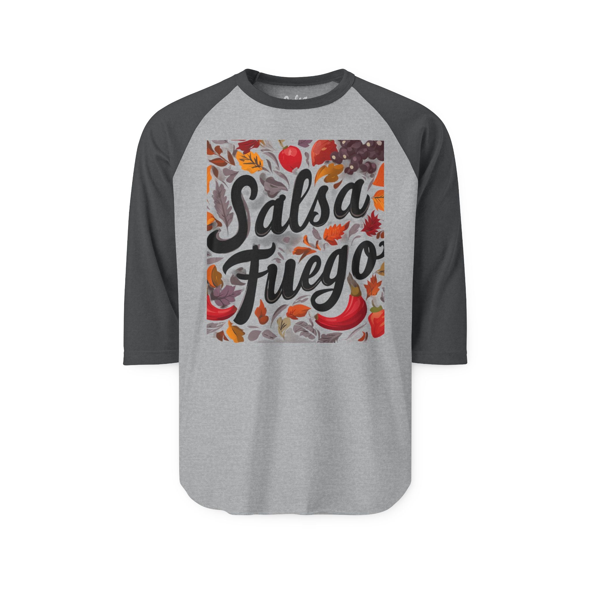 Salsa Fuego Raglan Shirt — Spicy Salsa Dancing Basebell Style Tshirt Tee