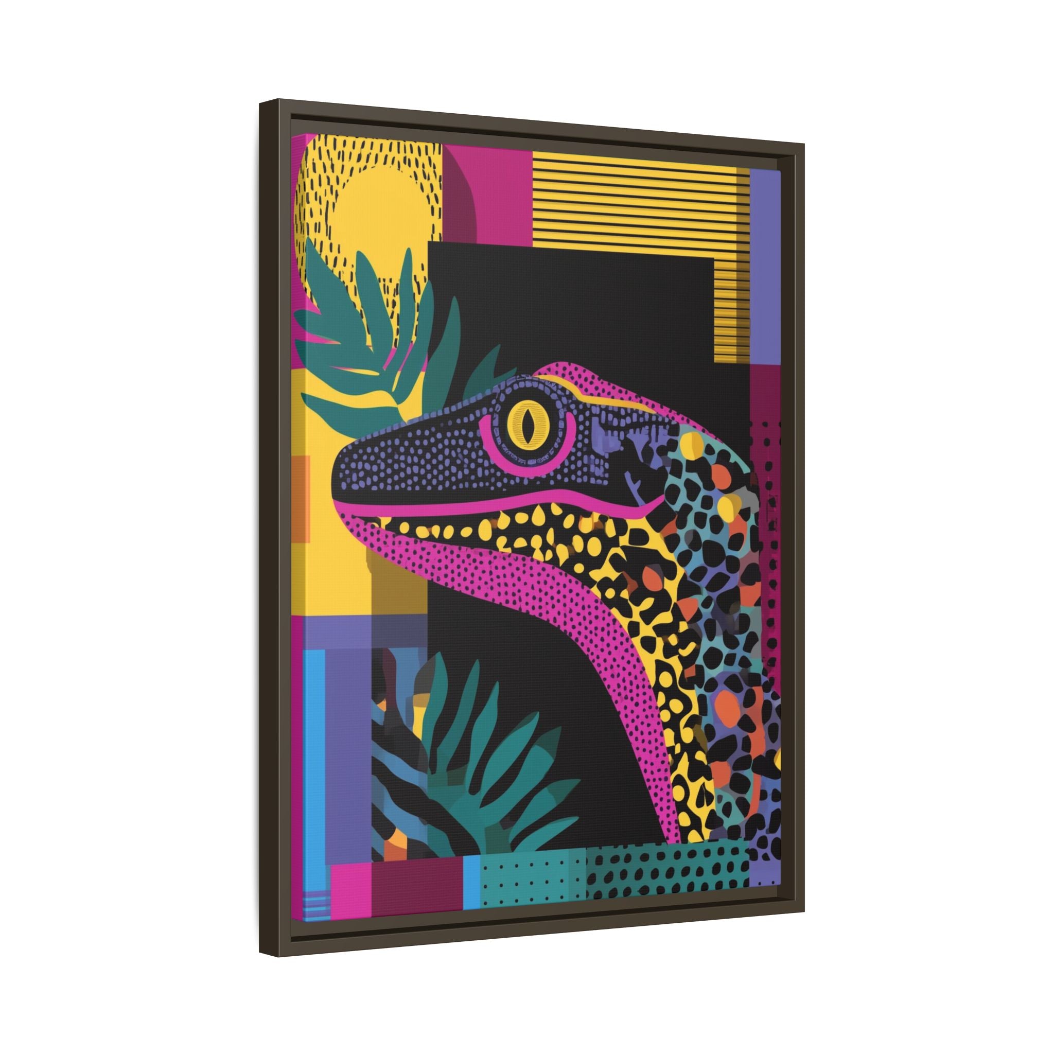 Raptor Kaleidoscope: Pop Art Dinosaur Portrait, Graphic Design Exotic Creature   |  Personalized & Custom Orders Available