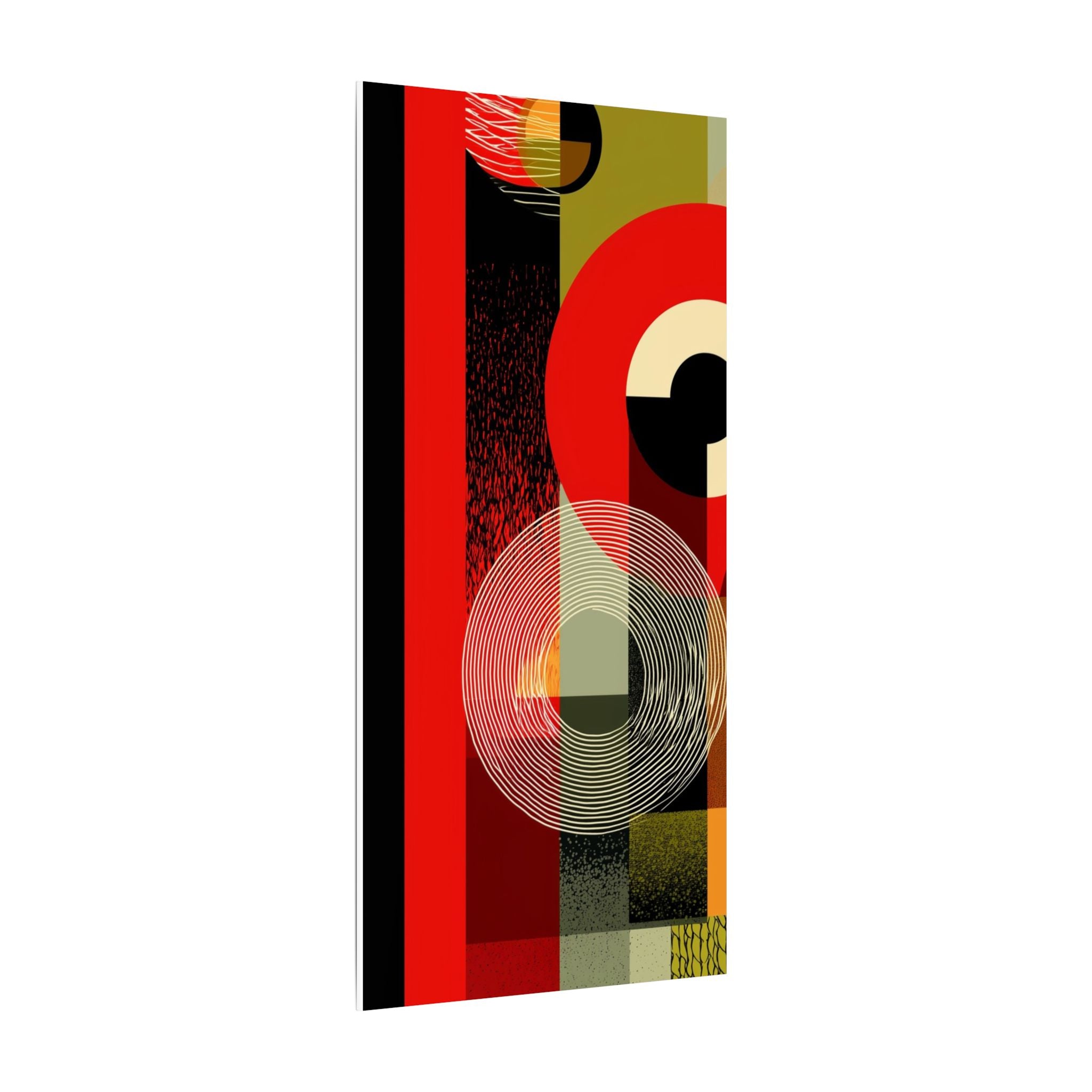 Geometric Convergence: Mid-Century Modern Abstract, Constructivist Design Principles, Bold Chromatic Composition   |   Custom Orders