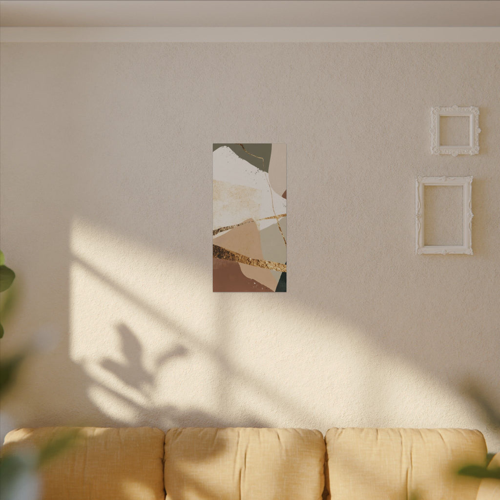 Canvas Print, Abstract Earthy Gold Wall Art, Modern Designer Home Decor, Stretched Matte Canvas; Thick, Multi-Size, Office Decor