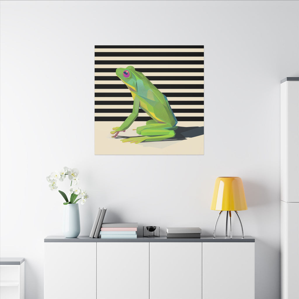 Emerald Amphibian Elegance: Stylized Graphic Design, Modern Frog Illustration   |    Custom Orders Available
