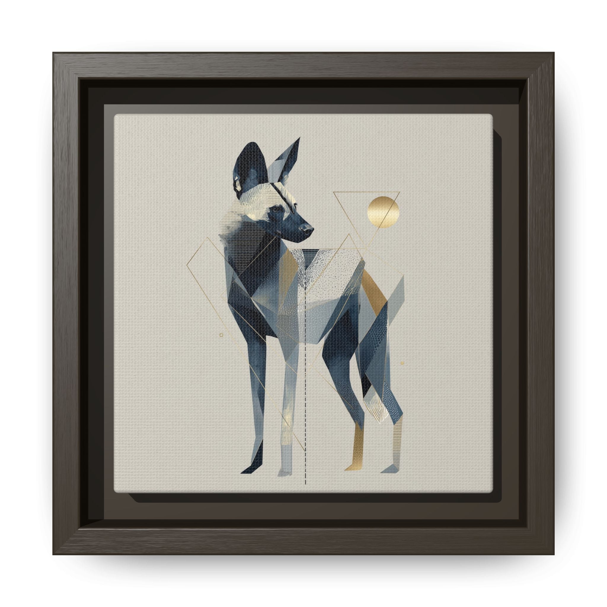 Canine Geometry: Fragmented African Wild Dog Portrait, Modern Graphic Design Study   |  Personalized & Custom Orders Available