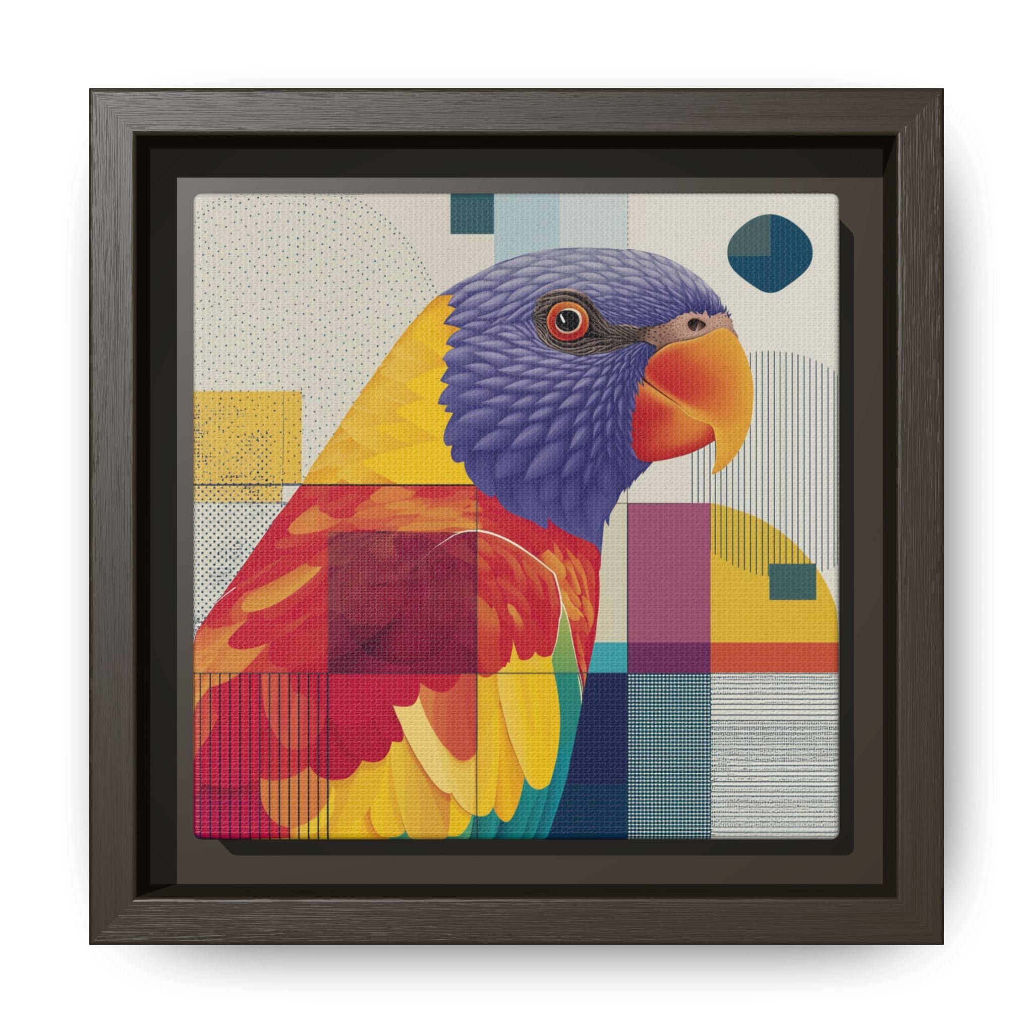 Geometric Parrot: Abstract Wildlife Art, Modern Color Block Design   |  Personalized & Custom Orders Available