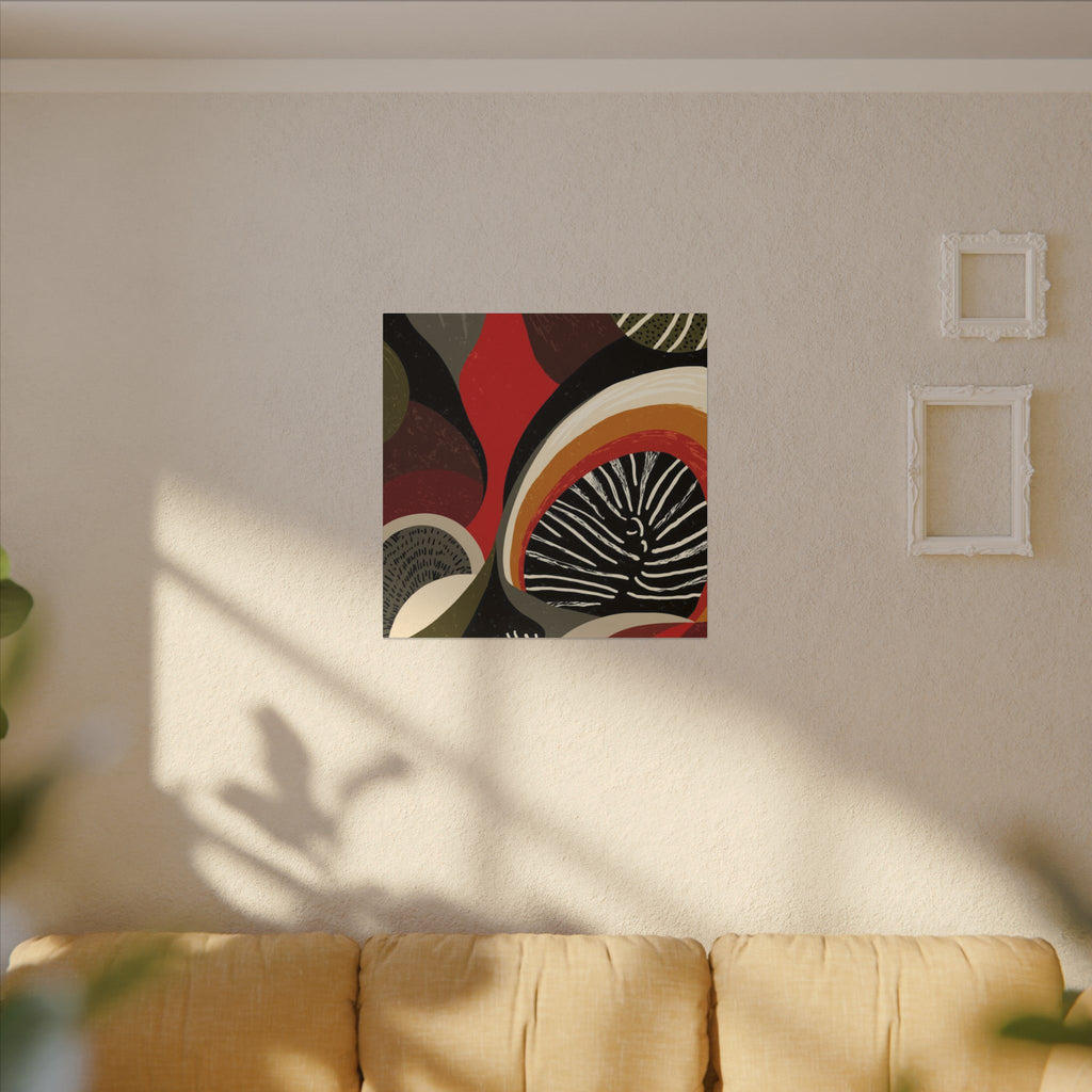 Harmonic Convergence: Organic Geometry, Mid-Century Modern Abstract, Earthy Palette Composition   |   Custom Orders Accepted