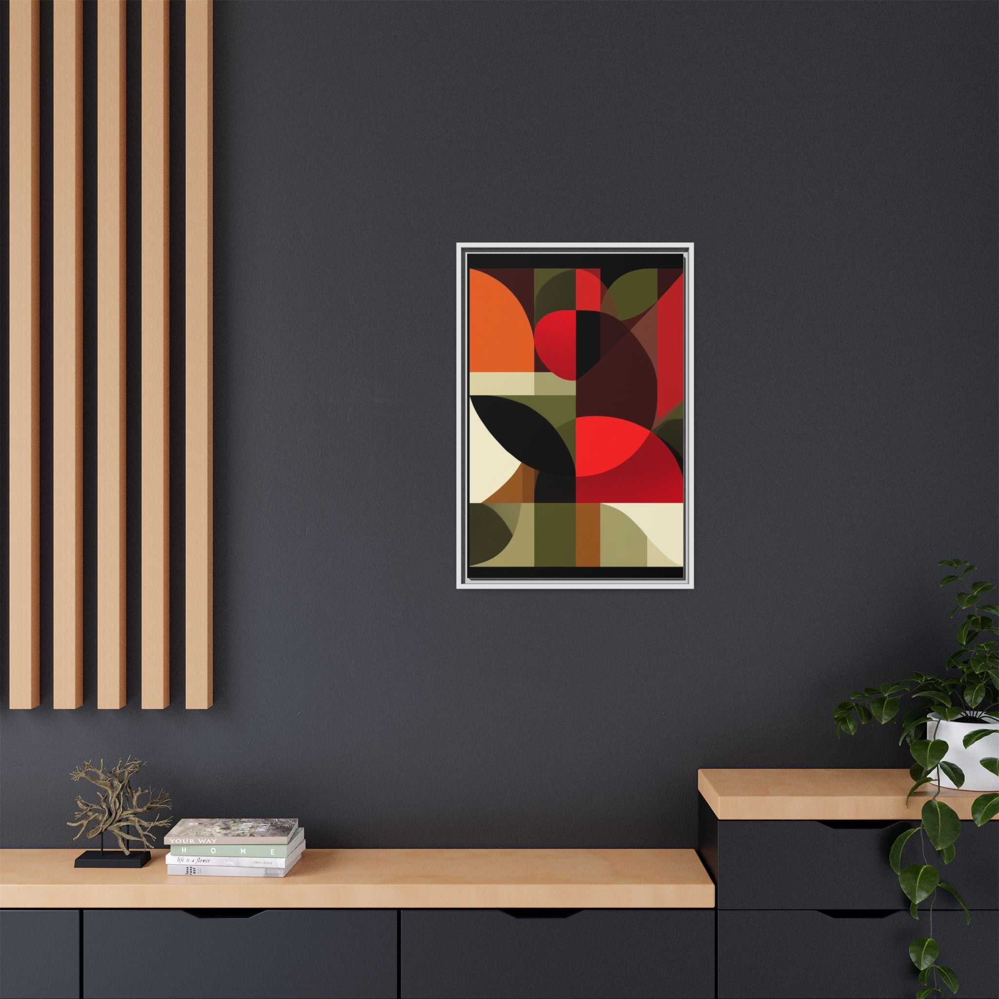 Geometric Fusion: Modern Abstract Composition, Cubist Color Blocks, Architectural Form Harmony   |   Custom Orders Accepted