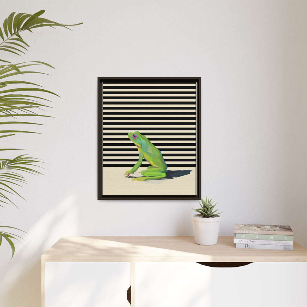 Geometric Frog Persona: Modern Wildlife Illustration, Vibrant Graphic Design   |  Personalized & Custom Orders Available