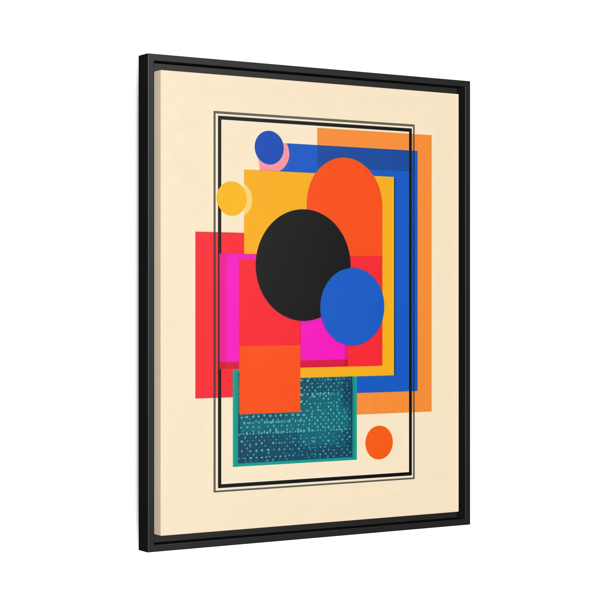 Geometric Harmony: Abstract Color Blocks, Mid-Century Modern Design, Minimalist Art Composition   |   Custom Orders Accepted