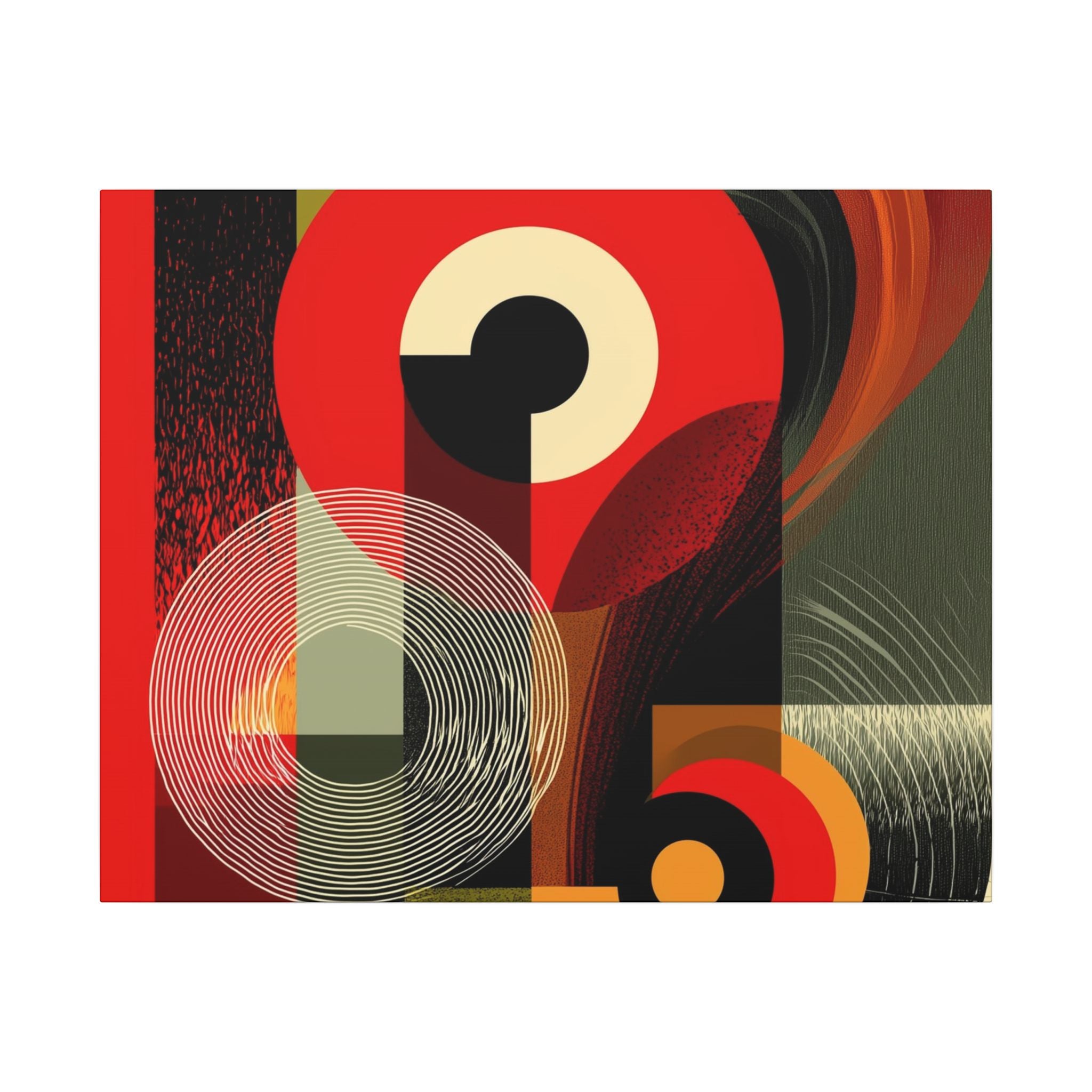 Geometric Convergence: Mid-Century Modern Abstract, Constructivist Design Principles, Bold Chromatic Composition   |   Custom Orders