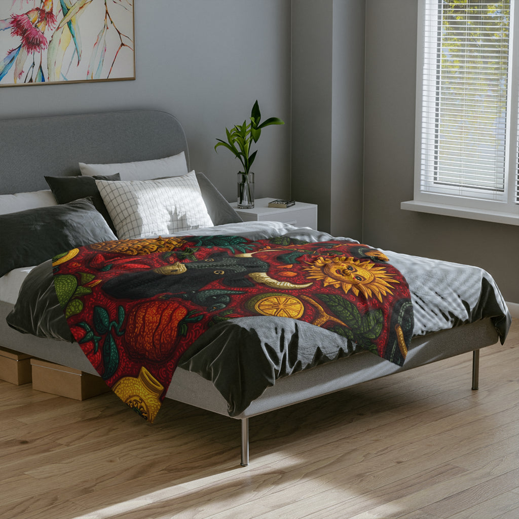 Vibrant Spanish Art Blanket, Cozy Home Décor, Bohemian Style Throw, Unique Gift for Any Occasion, Doona Cover, Duvet, Quilt