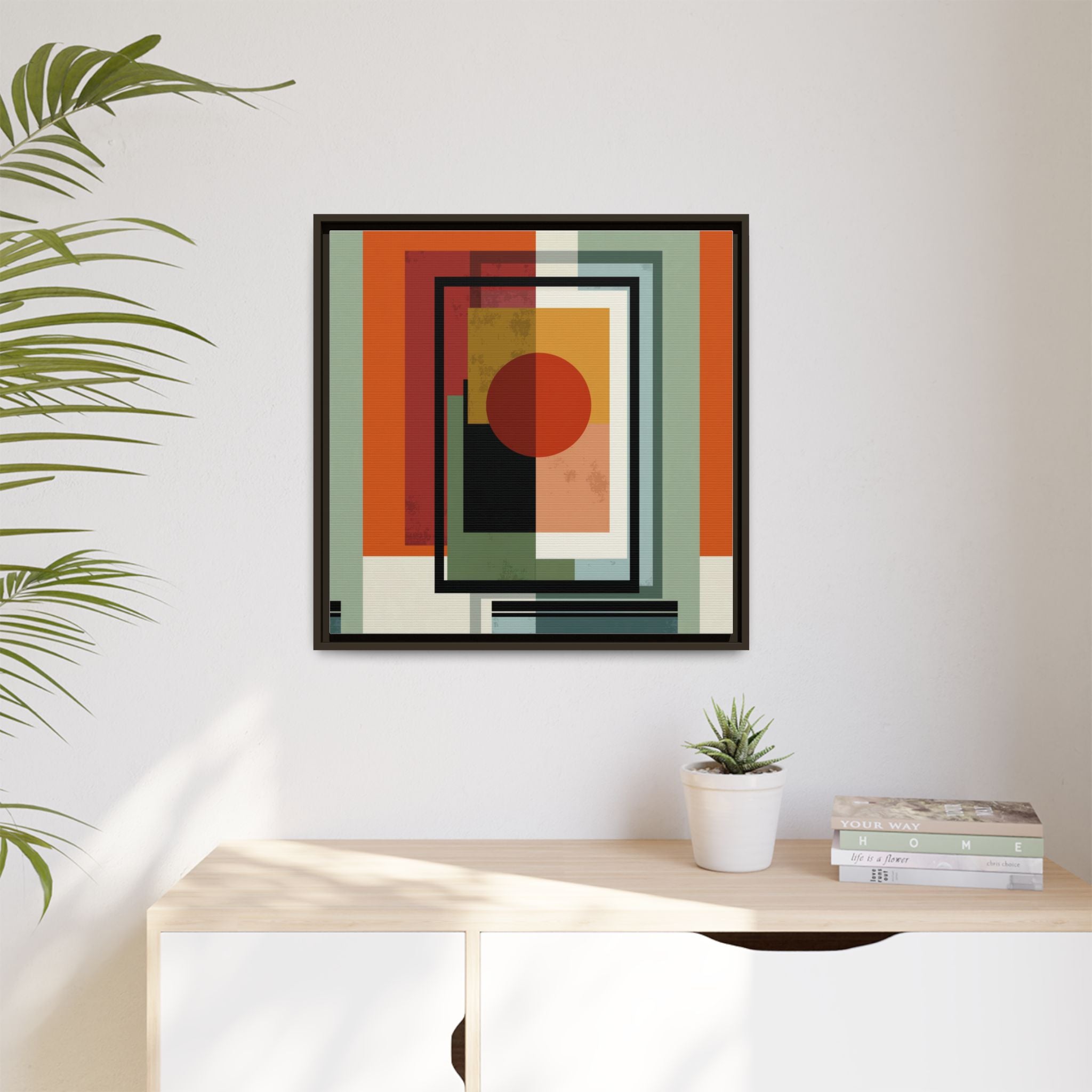 Geometric Harmonies: Mid-Century Modern Composition, Constructivist Inspiration, Abstract Rectangular Interplay   |   Custom Orders Accepted
