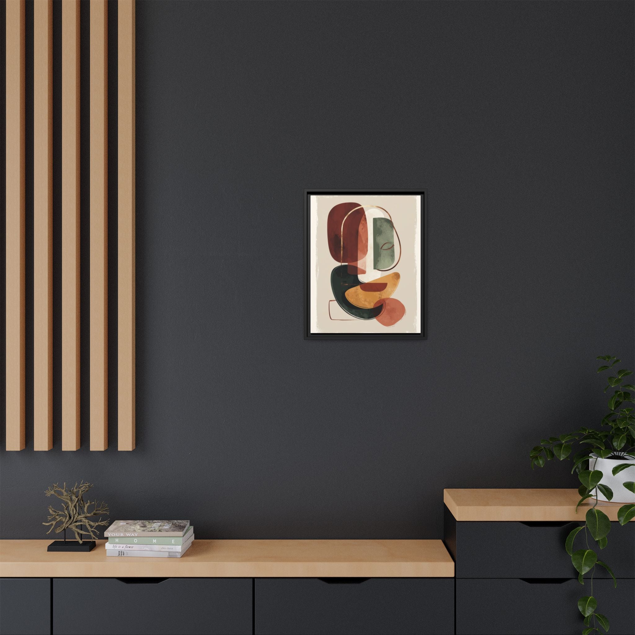 Layered Geometries: Mid-Century Modern Composition, Organic Abstract Design, Translucent Intersecting Shapes   |   Custom Orders Accepted