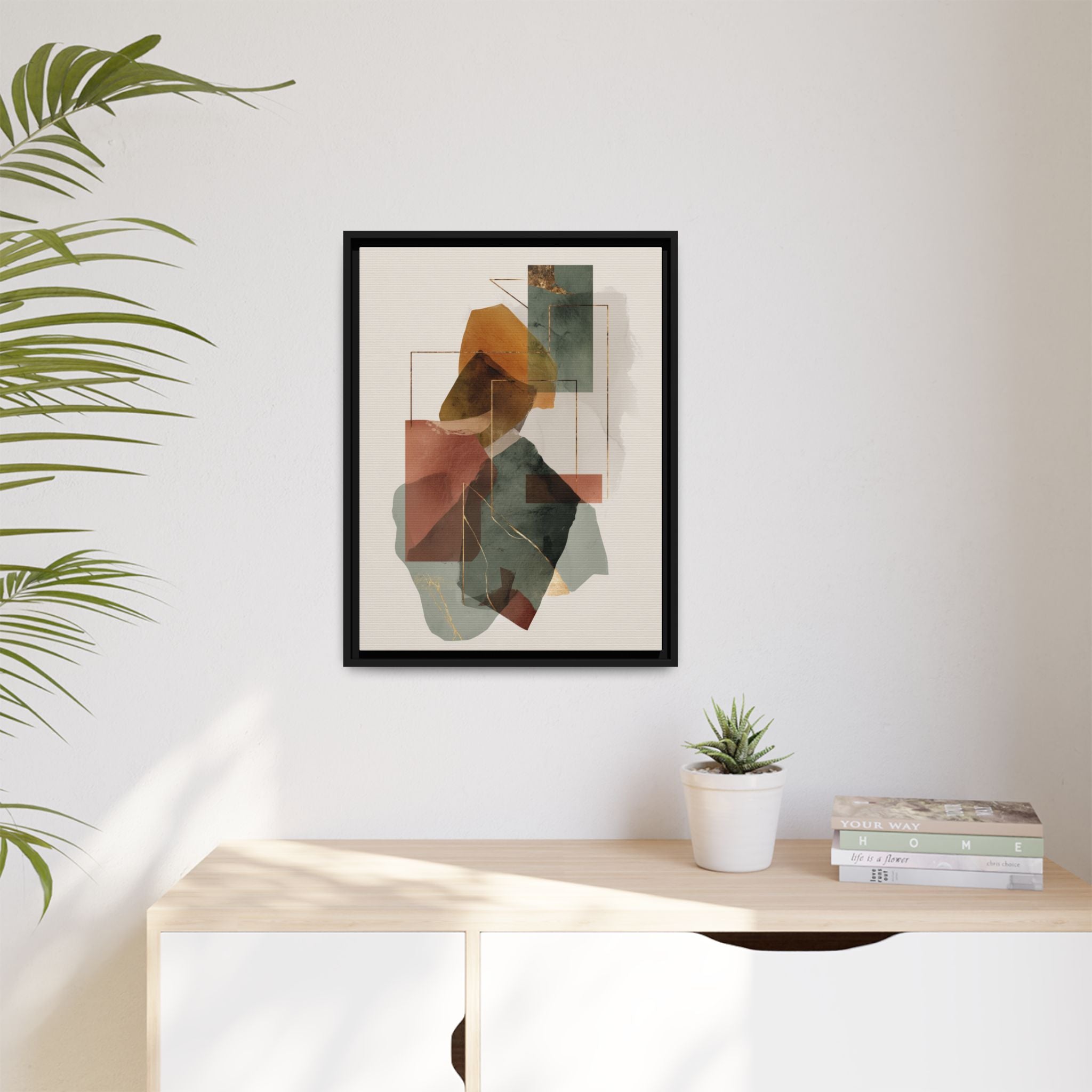 Harmonic Geometries: Architectural Abstraction, Earthy Palette, Minimalist Composition   |   Custom Orders Accepted